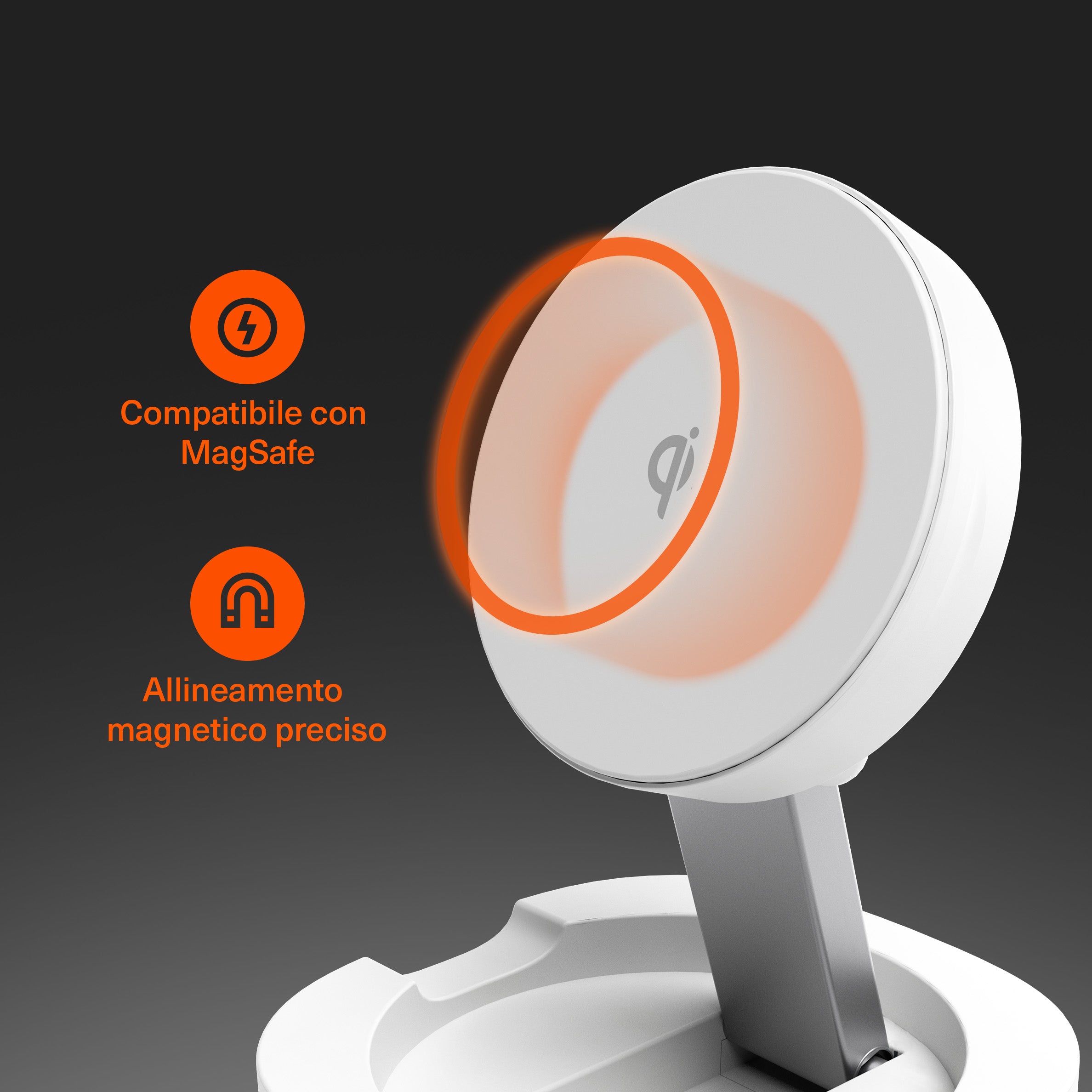 Cygnett ChargeBase Qi2 Caricatore Wireless Pieghevole 15W