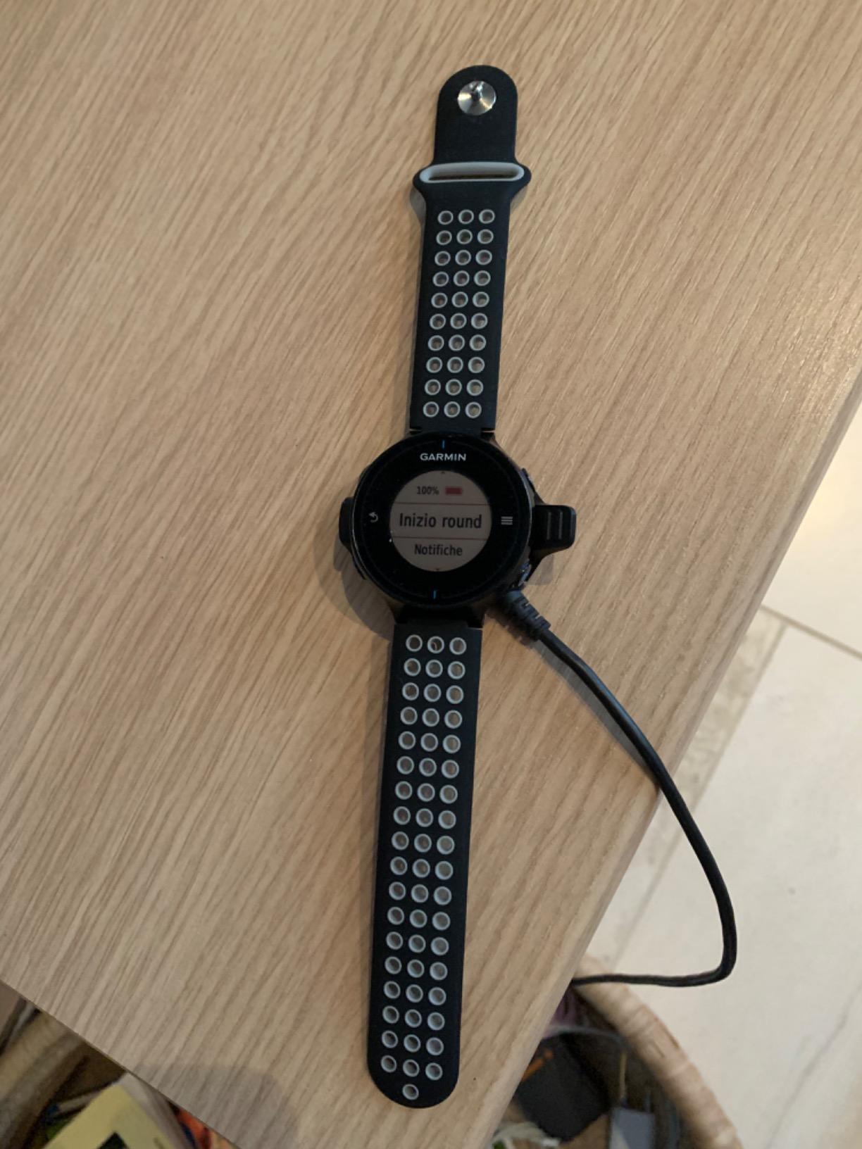 vhbw cinturino silicone Garmin Approach S20 nero/grigio