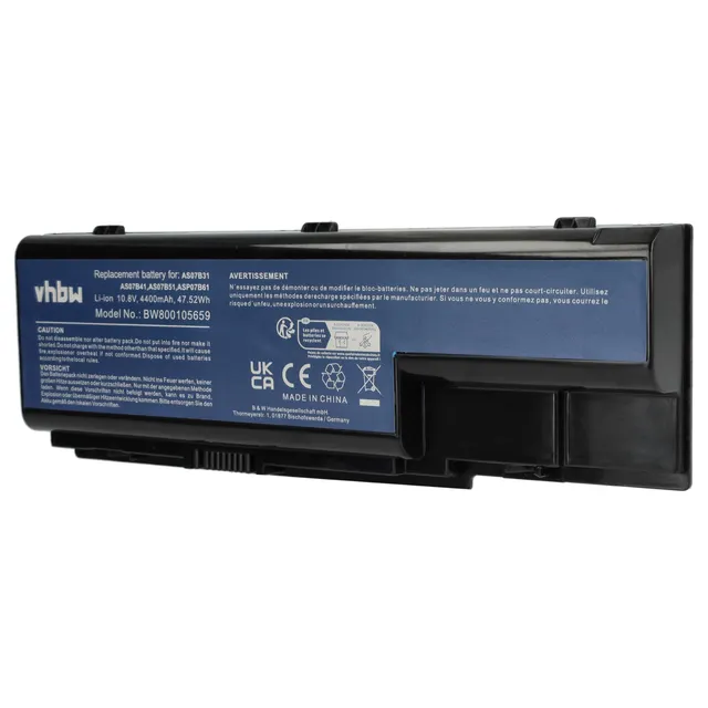 vhbw Batteria Notebook AS07B32 4400mAh per Acer Aspire