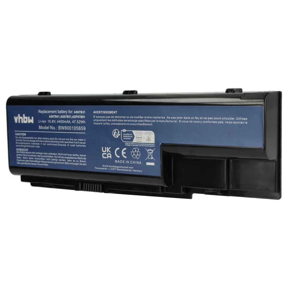 vhbw Batteria Notebook AS07B32 4400mAh per Acer Aspire