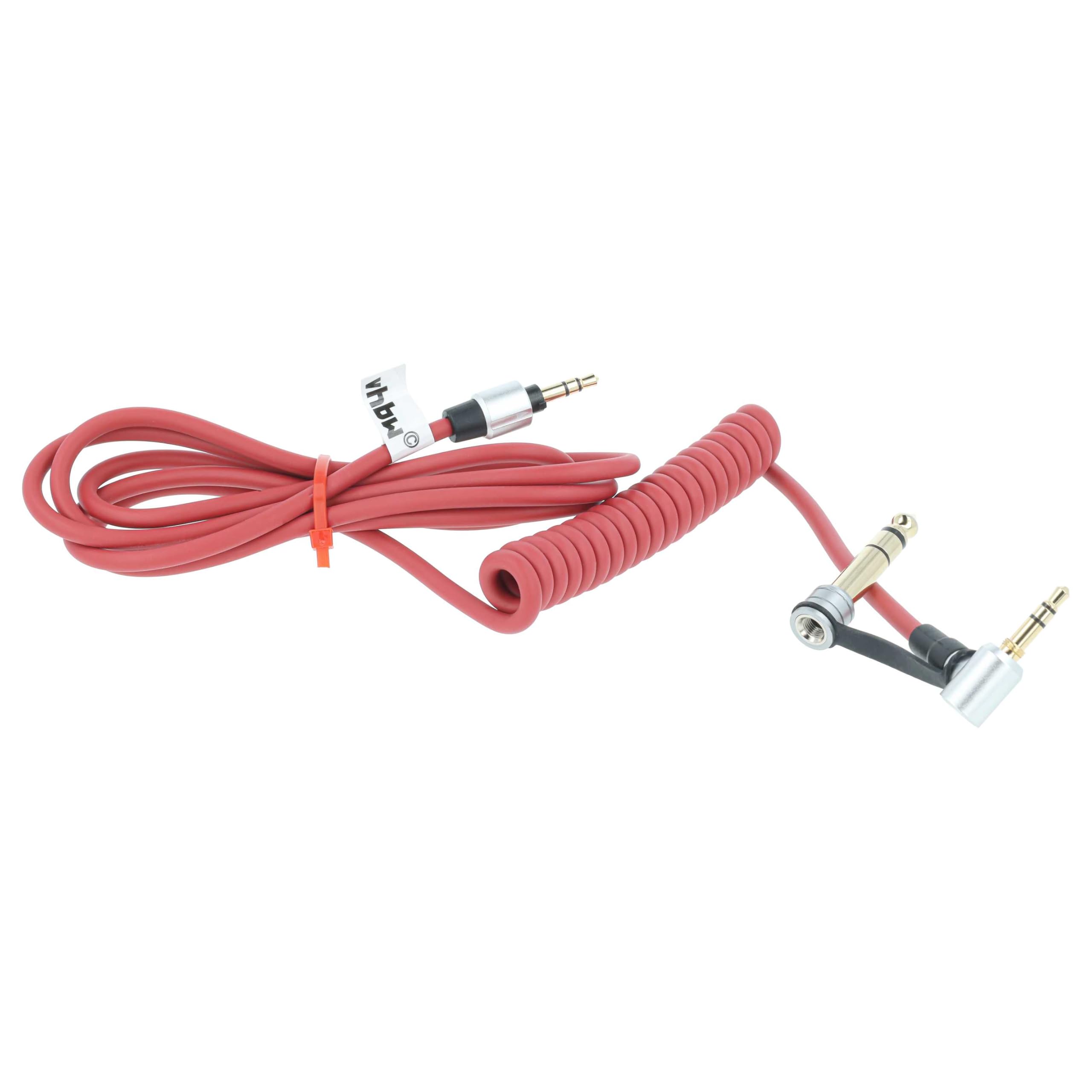 vhbw Cavo Audio AUX per Beats EP Jack 3,5mm Rosso 150cm