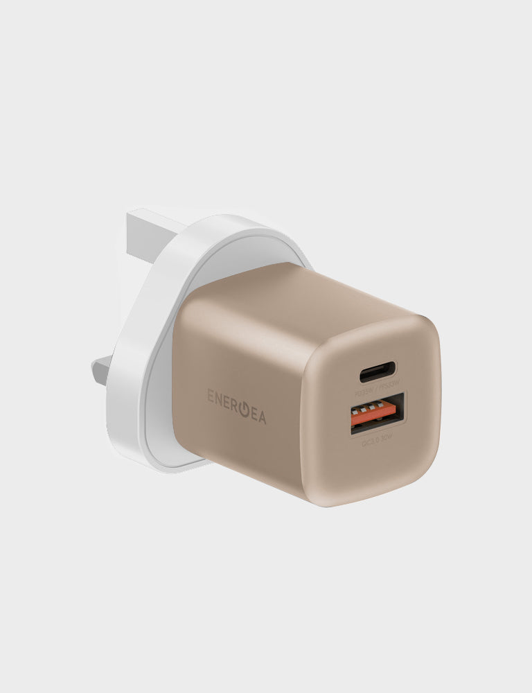 Energea AmpCharge GaN35 UK caricabatterie muro Gunmetal 35W GaN