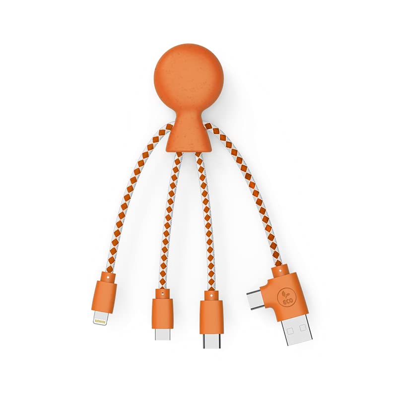 Xoopar Mr Bio cavo USB 4 in 1 arancione 15 cm