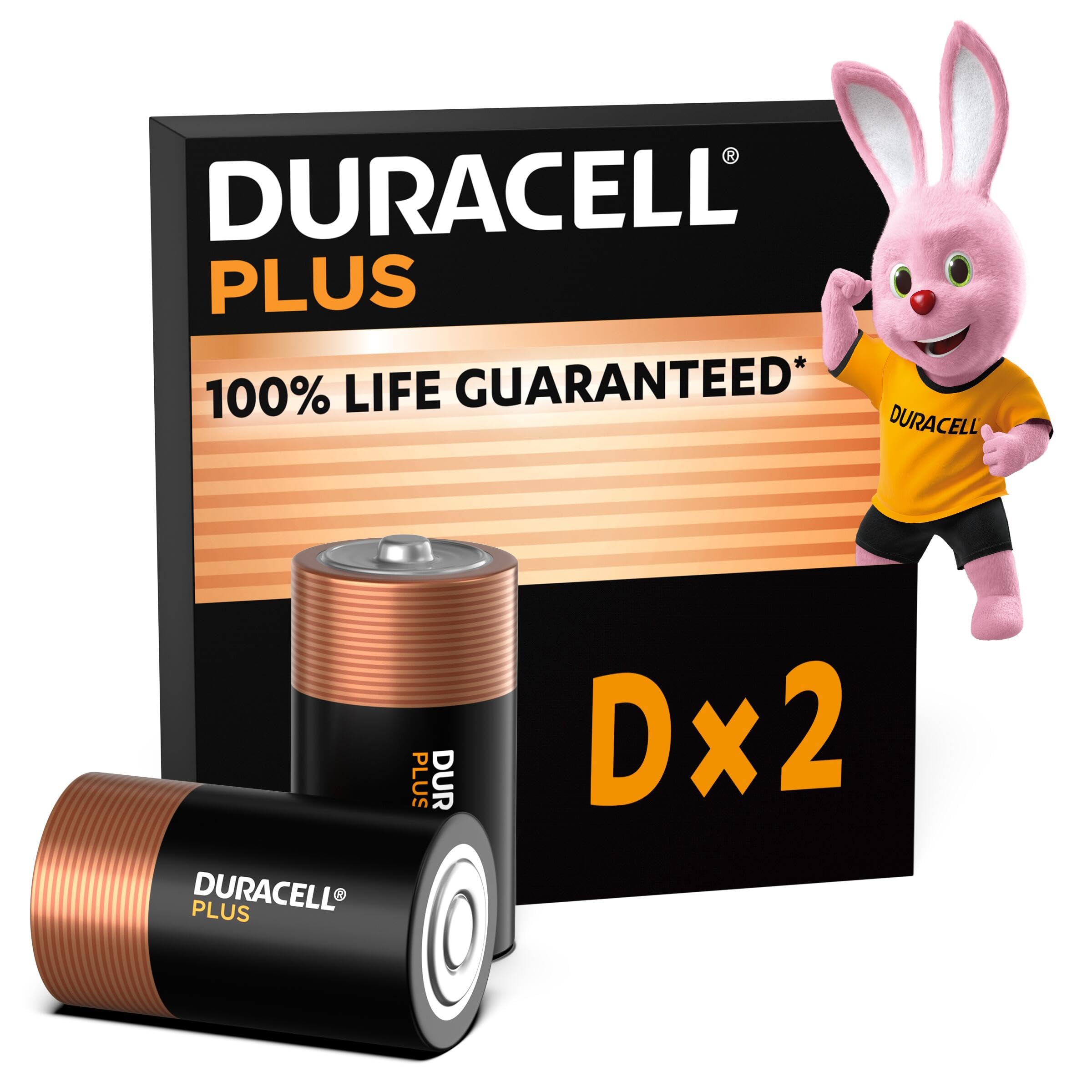 Duracell Plus Batterie Alcaline D LR20 1.5V 2 Pezzi