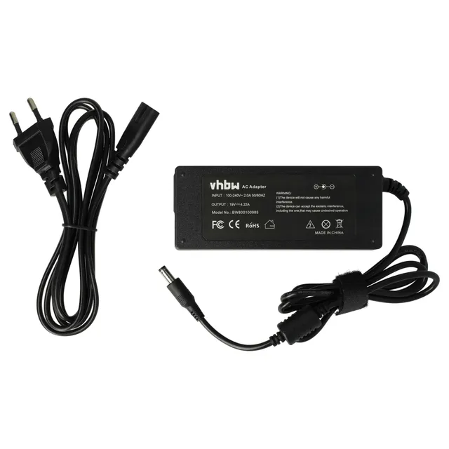 vhbw alimentatore notebook 80W per Fujitsu Lifebook 19V