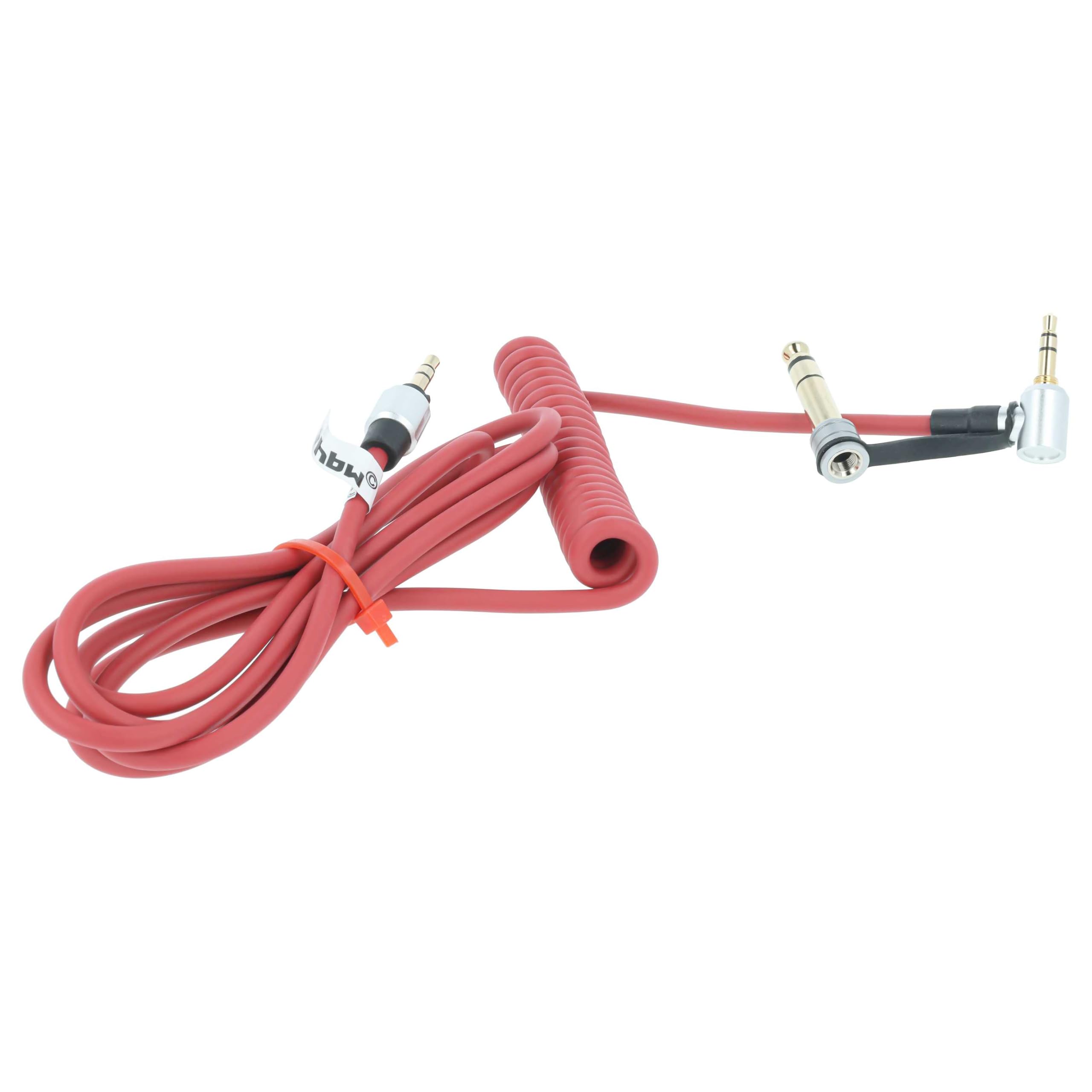 vhbw Cavo Audio AUX per Beats EP Jack 3,5mm Rosso 150cm