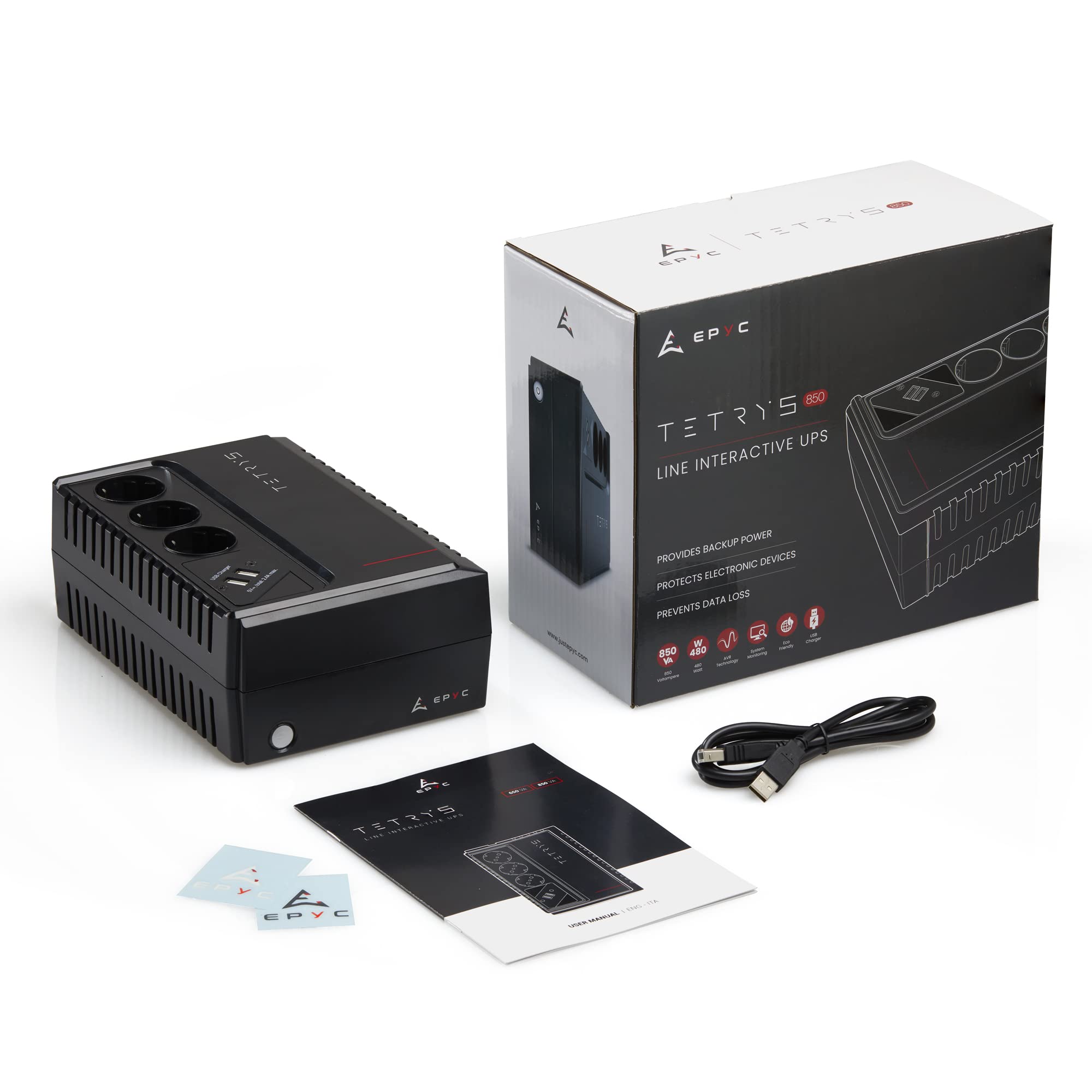 EPYC Tetrys ups ciabatta 850VA 480W USB AVR