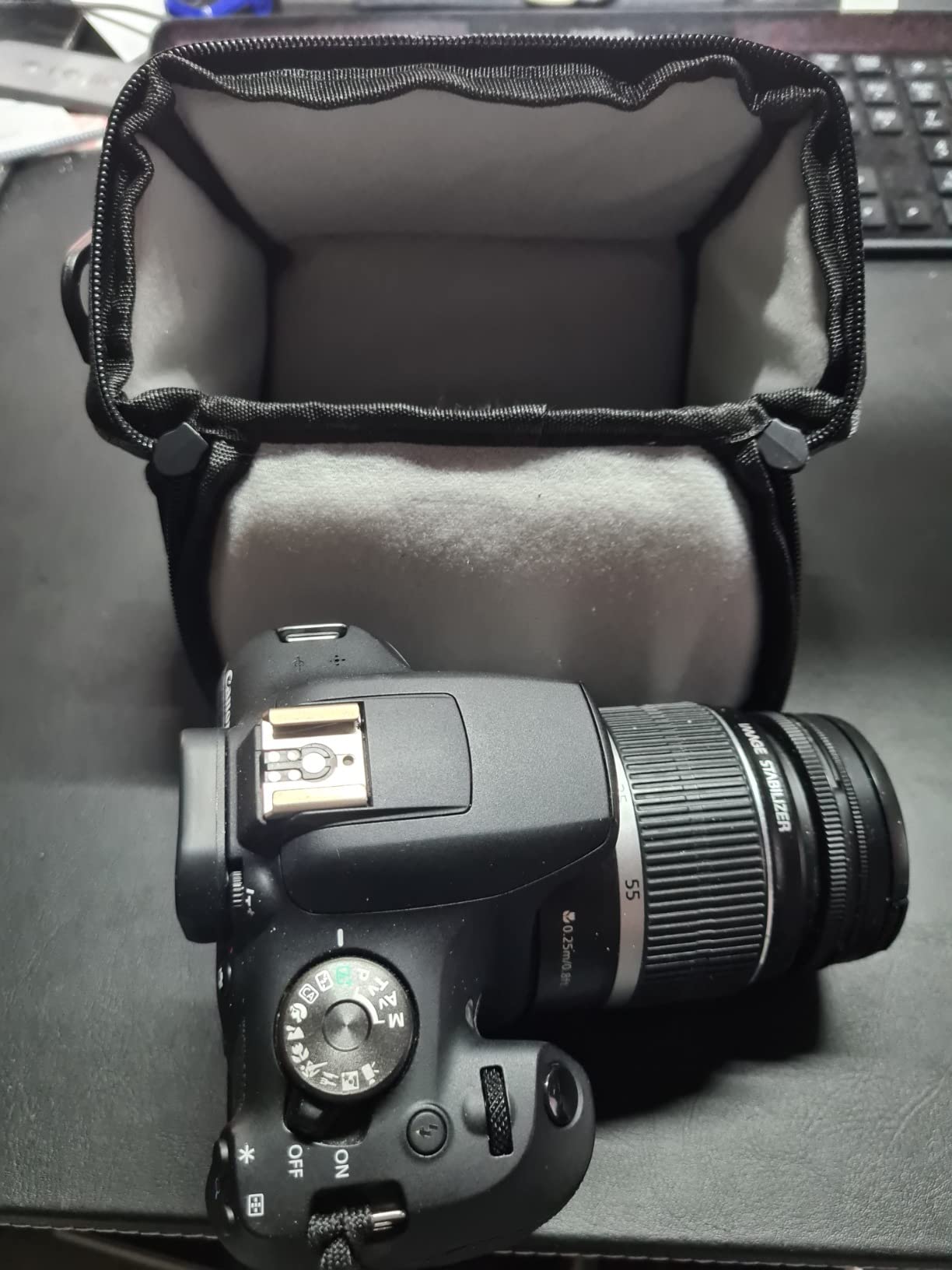 vhbw Borsa Fotocamera Canon EOS 100D/1200D Grigia Poliestere