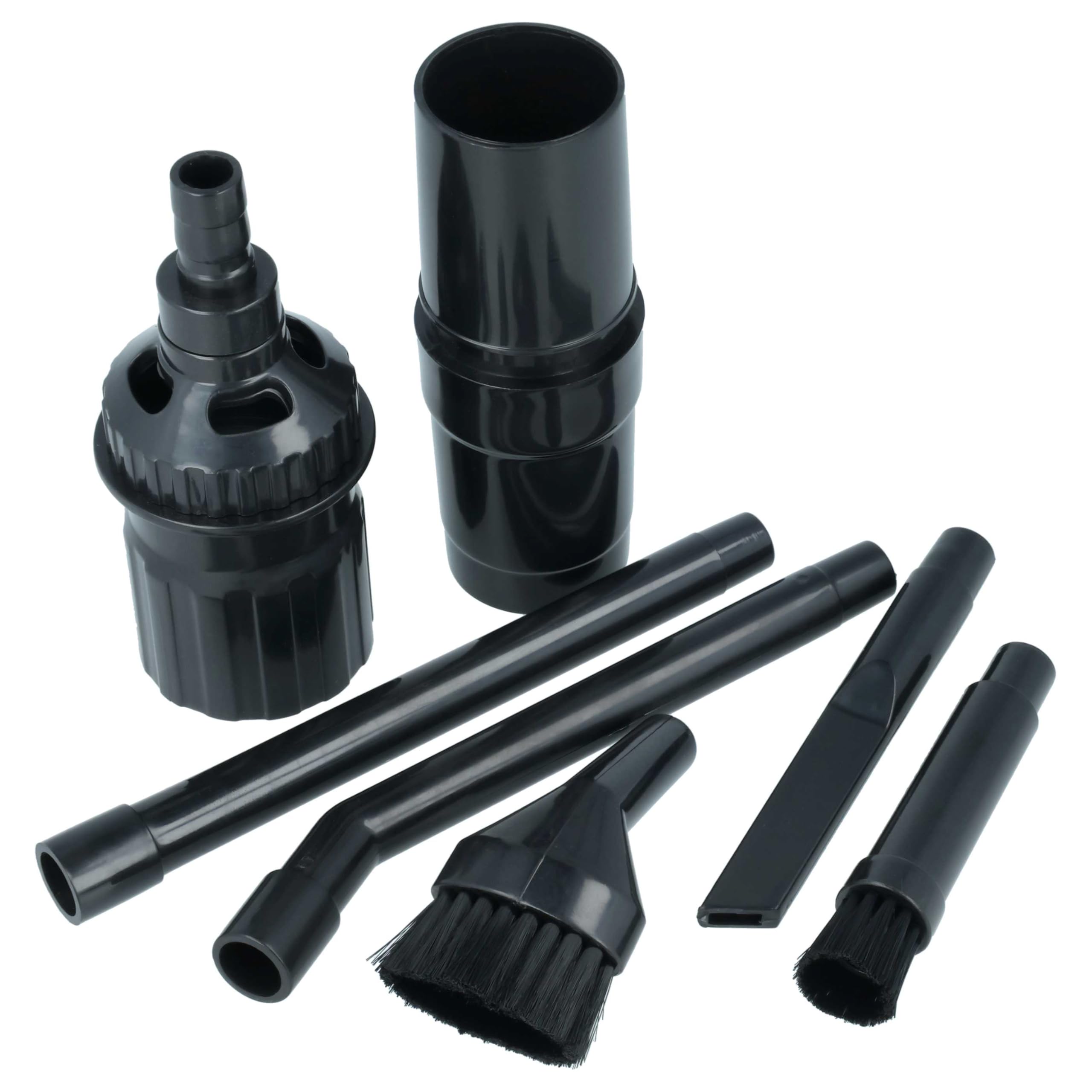vhbw Set Universale 8 Pezzi Accessori Aspirapolvere 32mm Nero