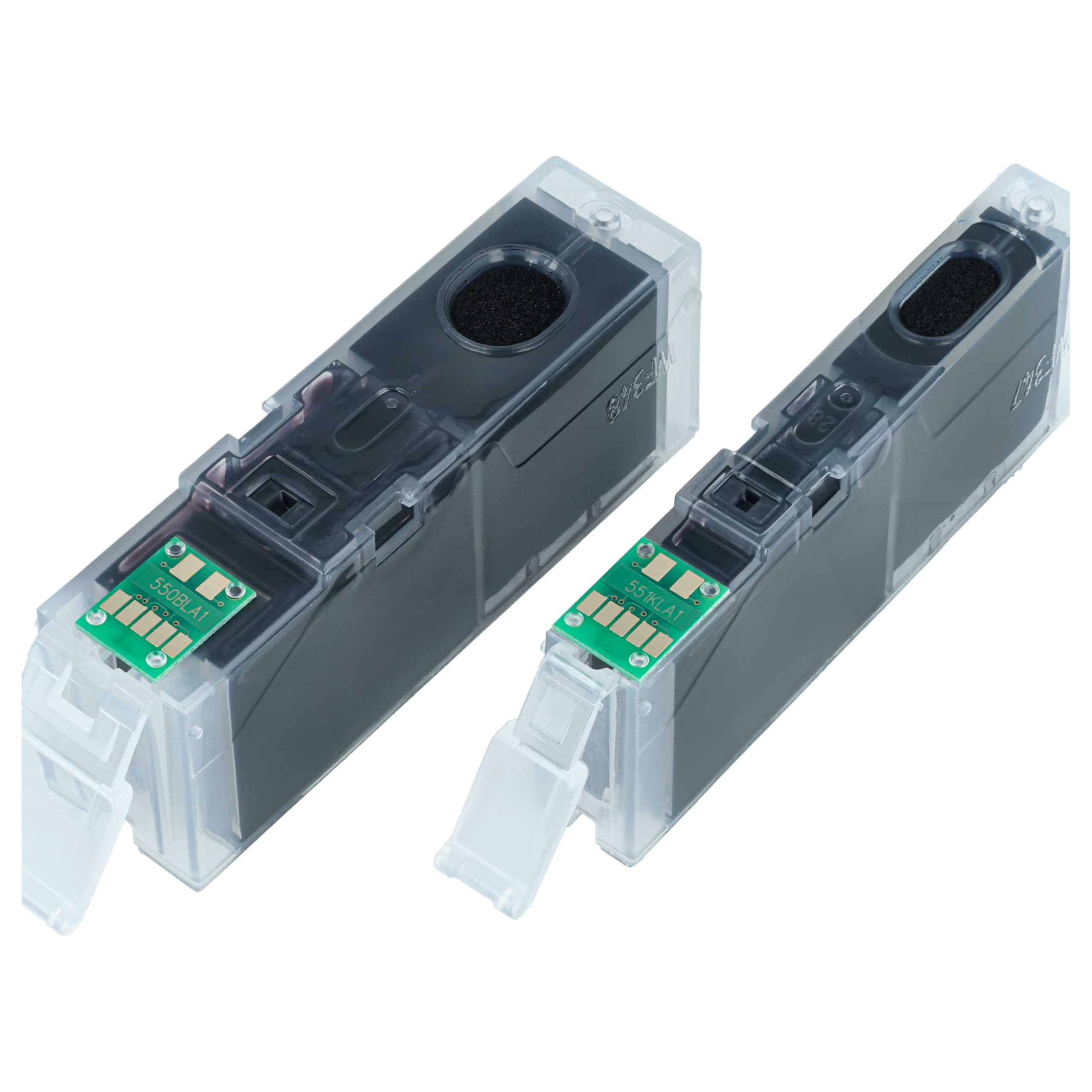 vhbw Set 5 Cartucce CLI-551 PGI-550 per Canon Pixma IP7250