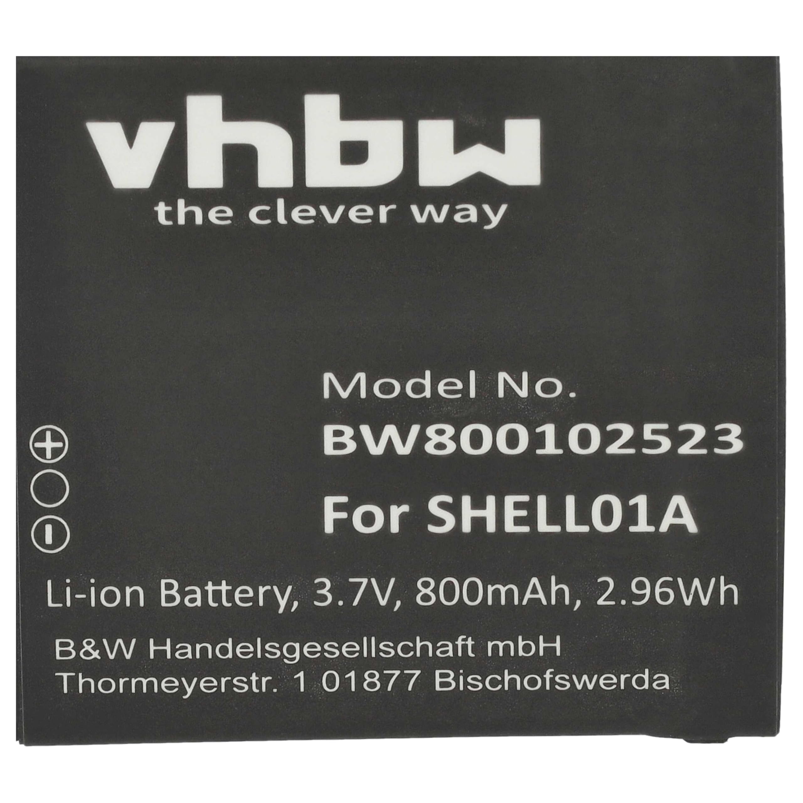 vhbw Batteria Smartphone SHELL01A 800mAh per Doro