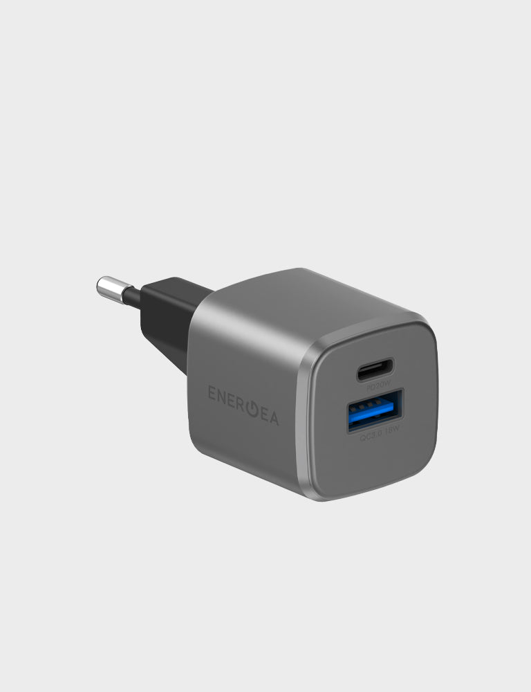 Energea AmpCharge GaN20 caricatore da muro 20W EU Gunmetal