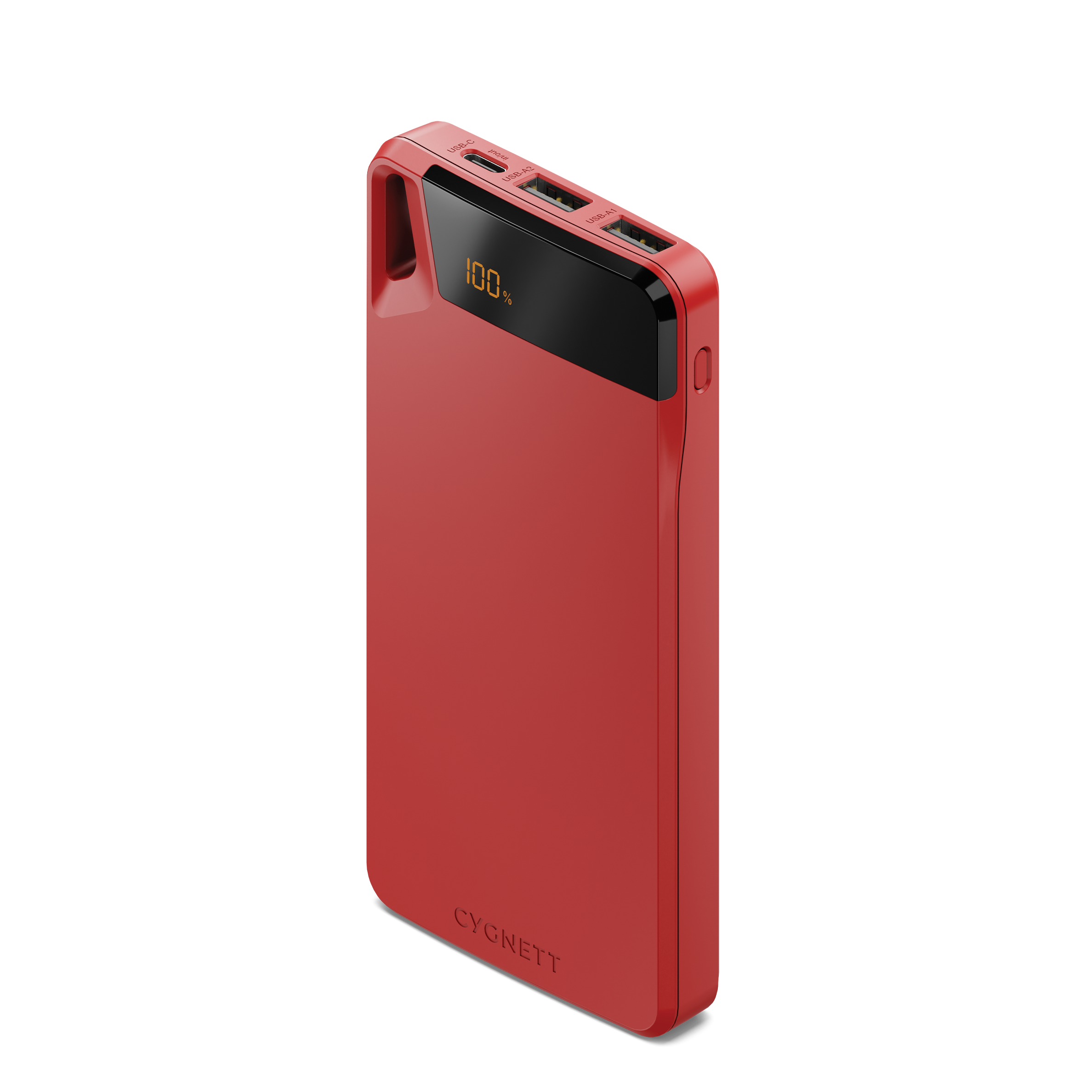 Cygnett ChargeUp Boost Power Bank 10000mAh 15W Rosso display