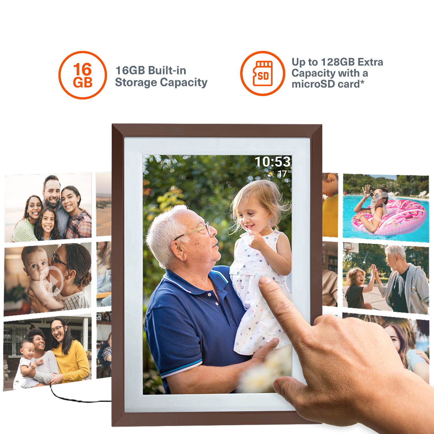 Cygnett Cornice digitale 10 pollici WiFi touchscreen 16GB