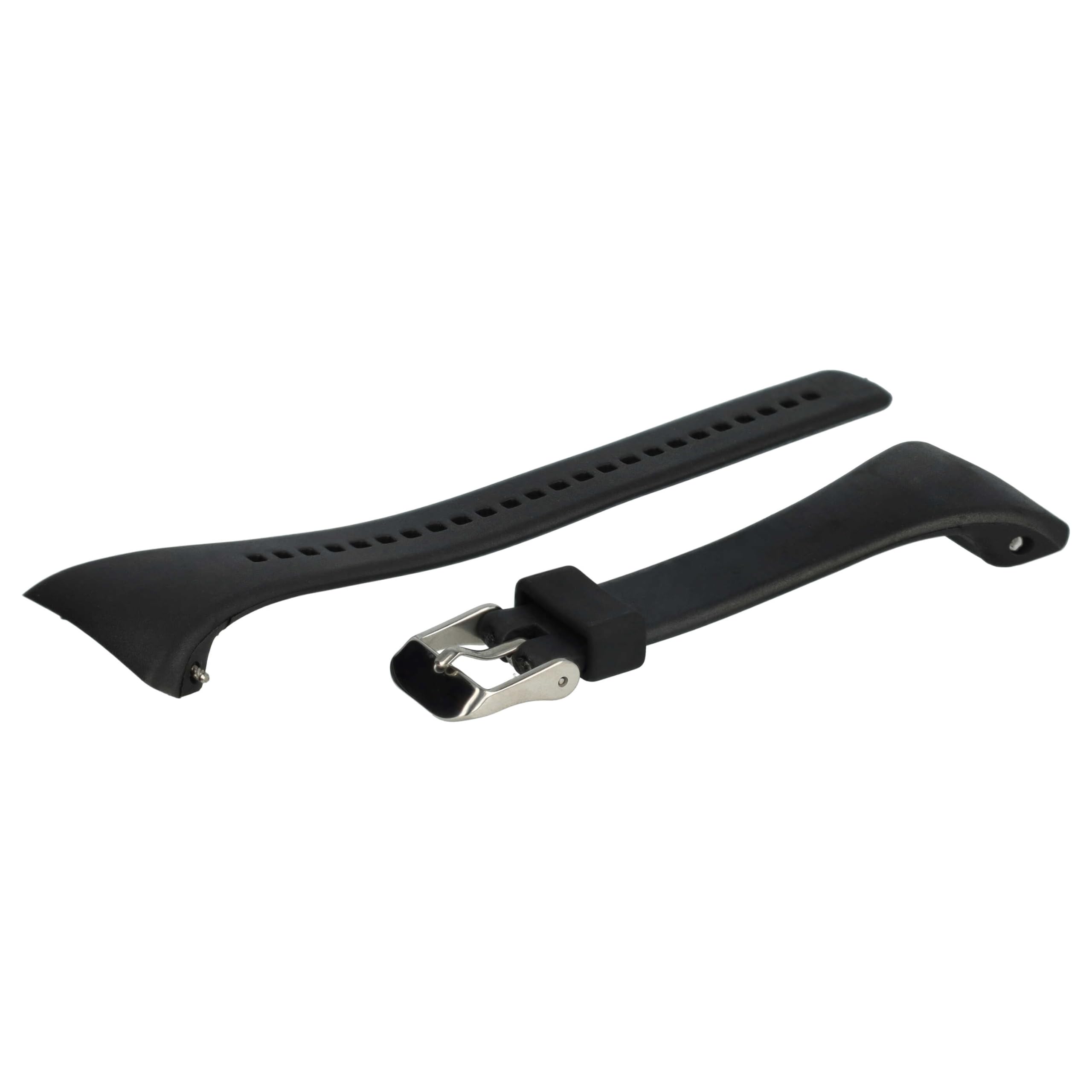 vhbw Cinturino TPE L per Polar FT7 nero 11,5+8,5cm