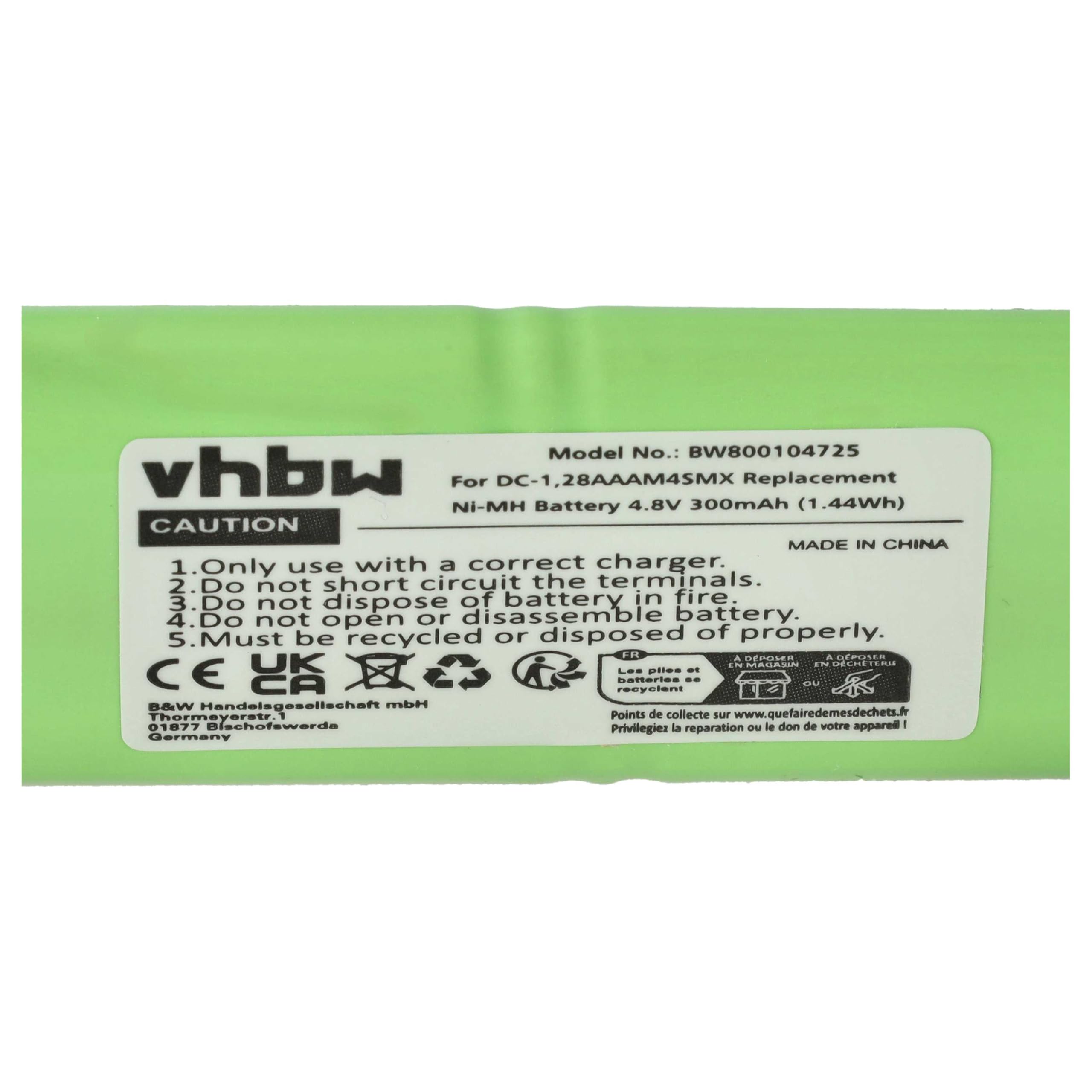 vhbw Batteria collare cani per Dogtra 1700NCP 300mAh ricaricabile