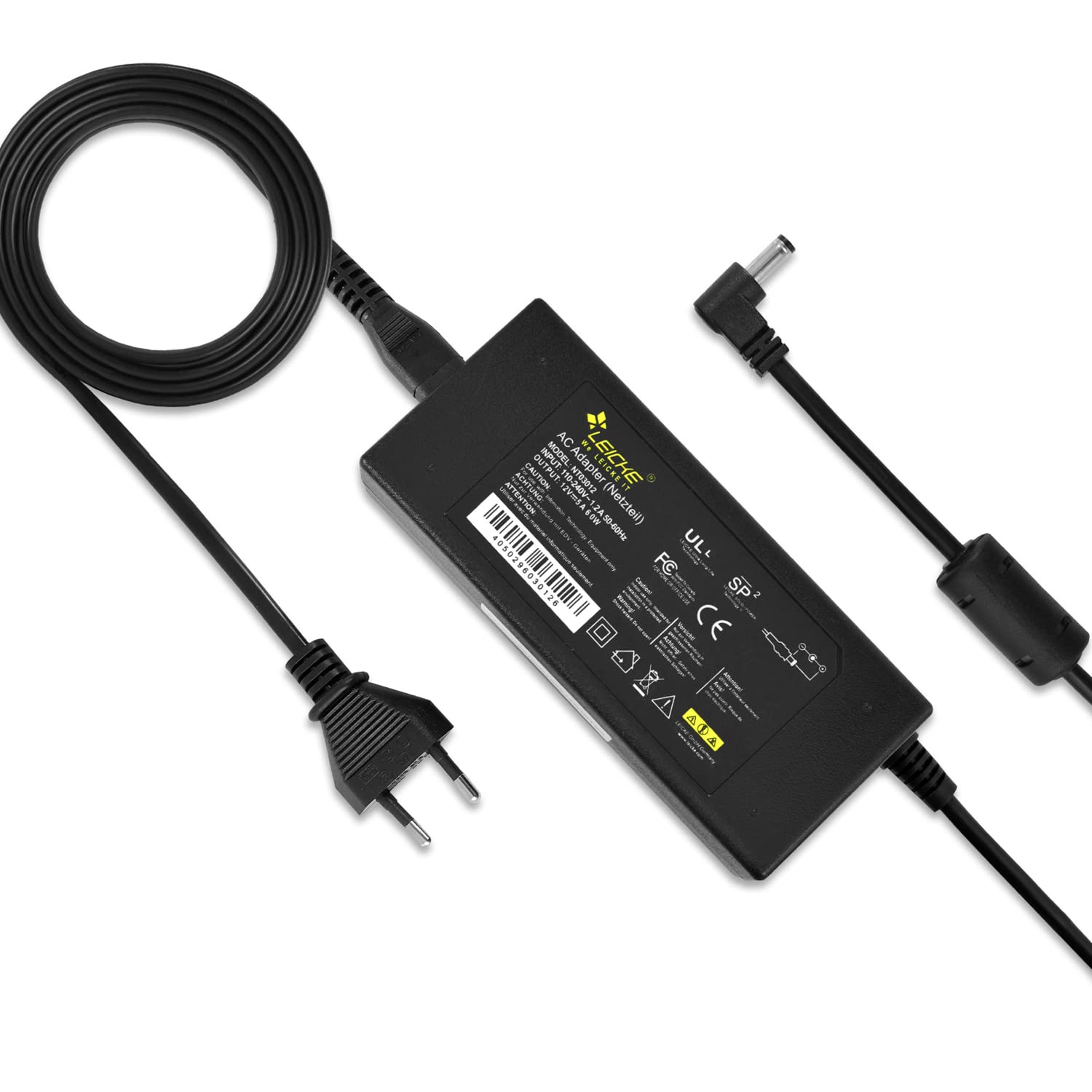 Leicke 12V 5A 60W Alimentatore 12V 5A per Strisce LED