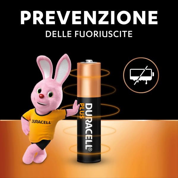 Duracell Plus Pile Alcaline AAA MN2400 8 Pezzi