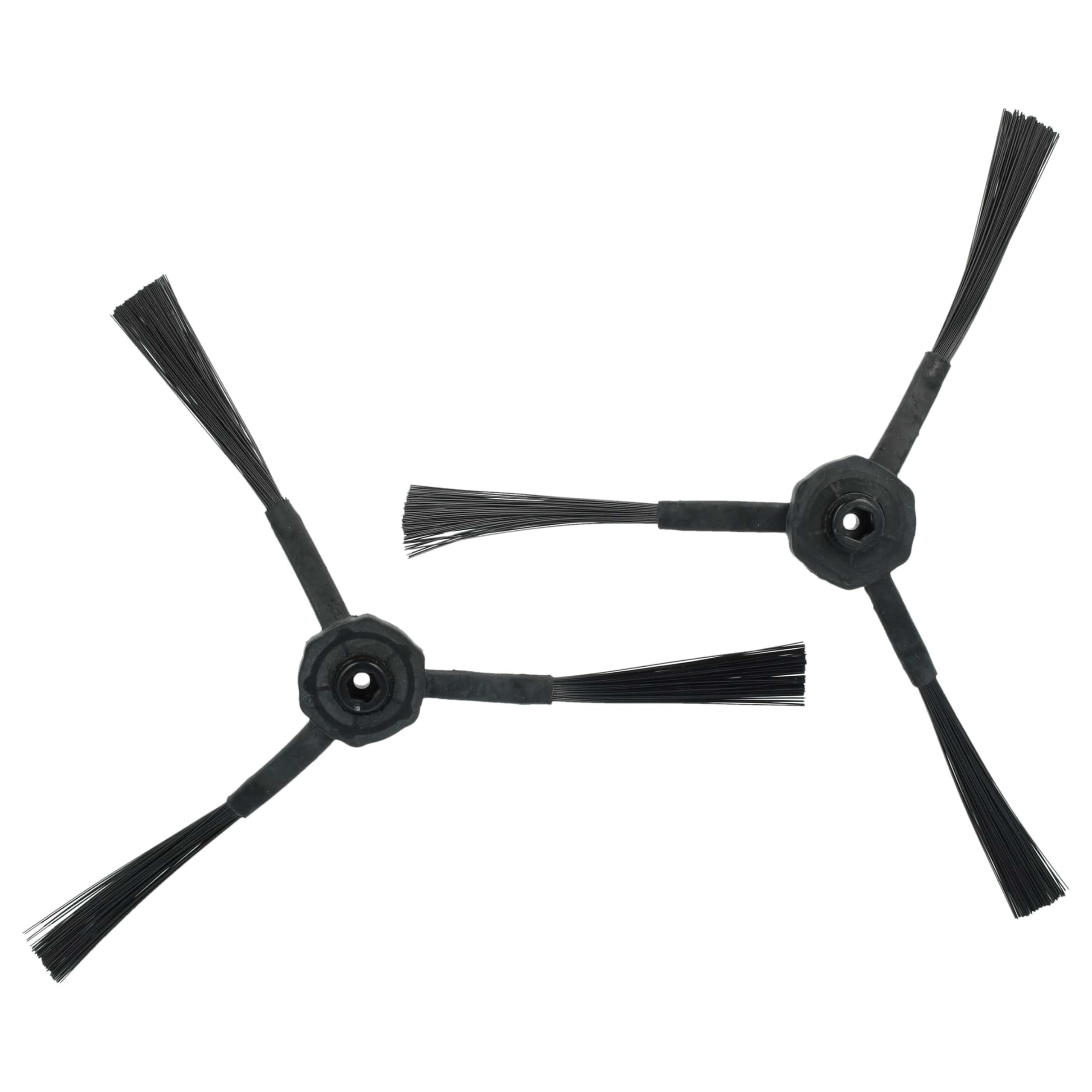 vhbw spazzola laterale nera 4x per Ariete Evolution 2.0