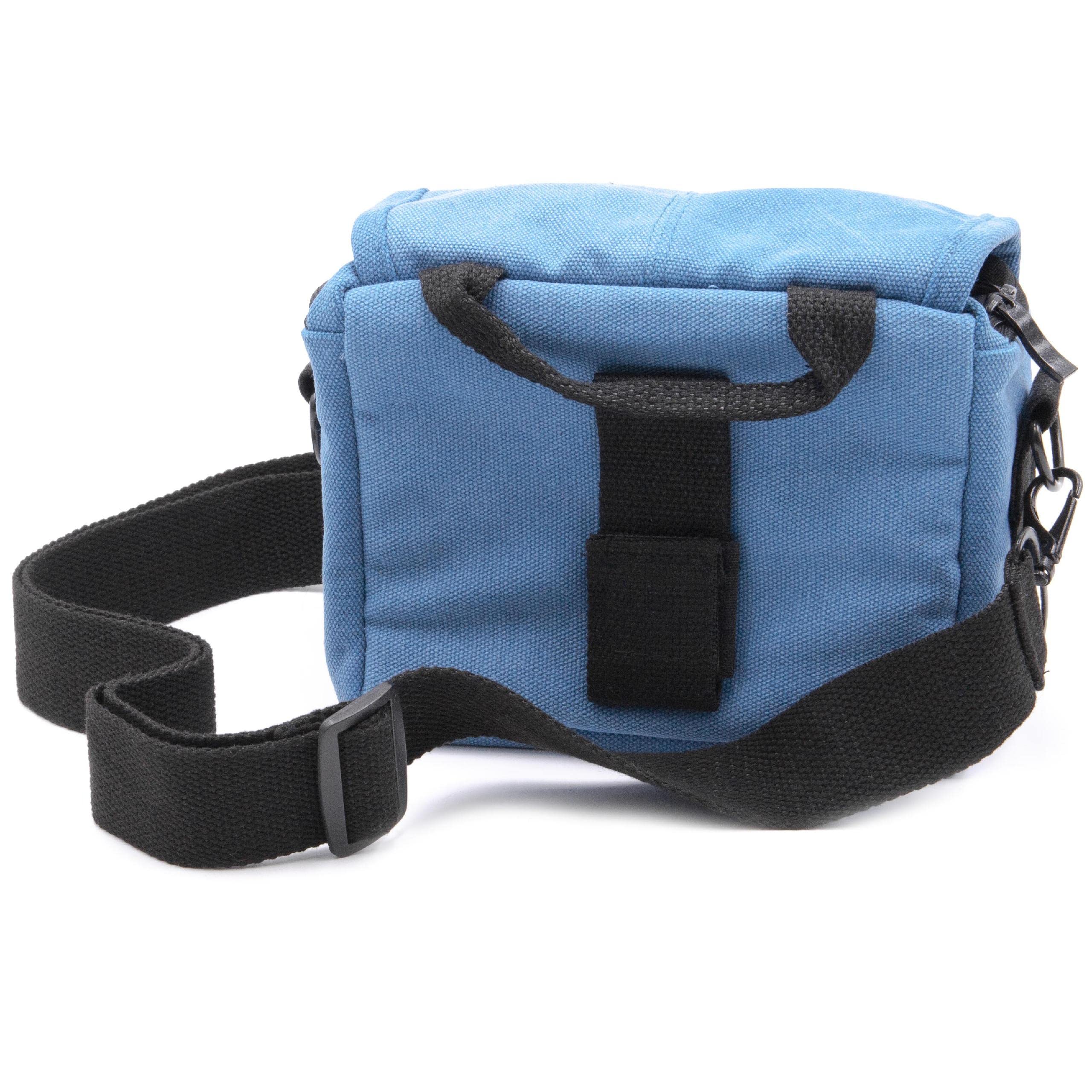 vhbw per Panasonic Lumix borsa fotocamera blu tracolla 195mm