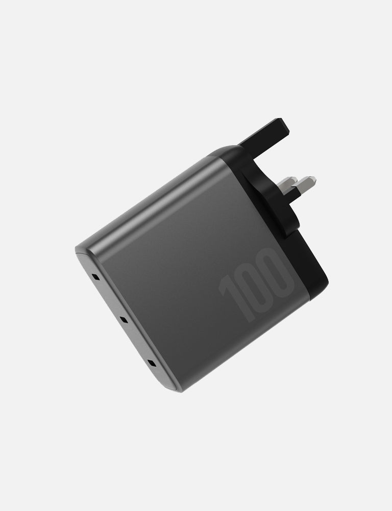 ENERGEA AmpCharge GaN100 Caricatore Muro 3 USB-C Gunmetal