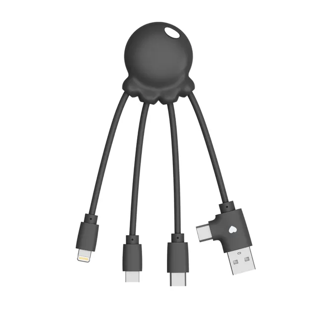 Xoopar Octopus Cavo Multi USB 4in1 plastica oceano nero