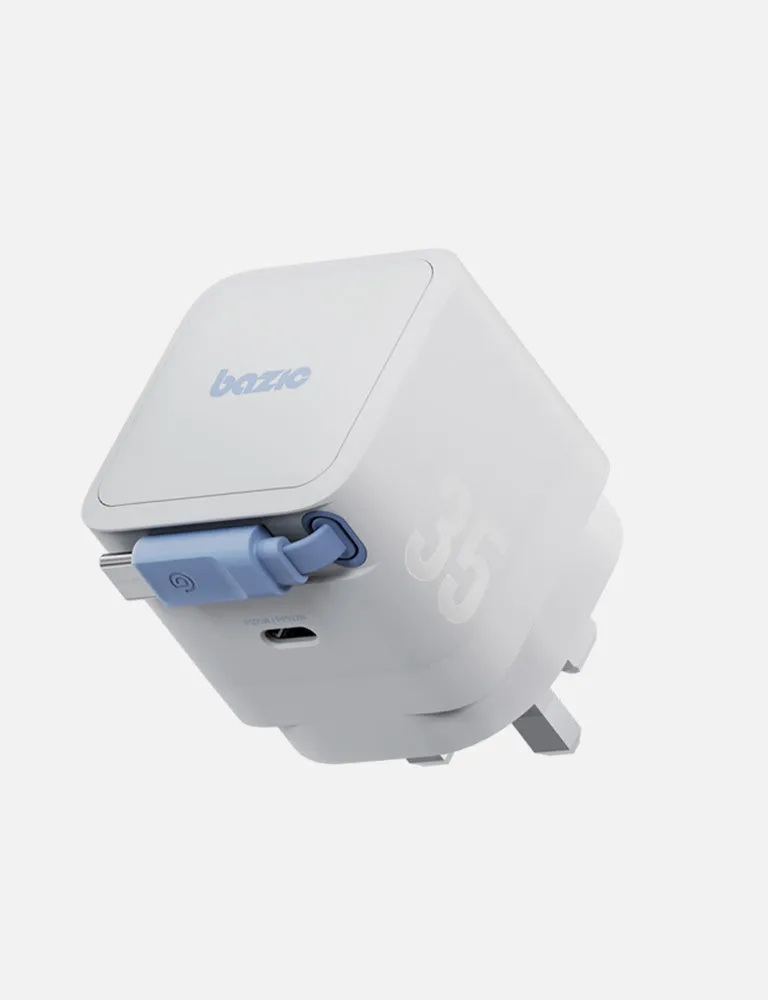 Energea Retrek 35 caricabatterie muro 35W UK White cavo retrattile
