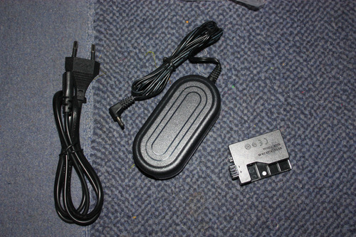 vhbw DR-E5 alimentatore fotocamera Canon EOS 500D 450D da rete 2m