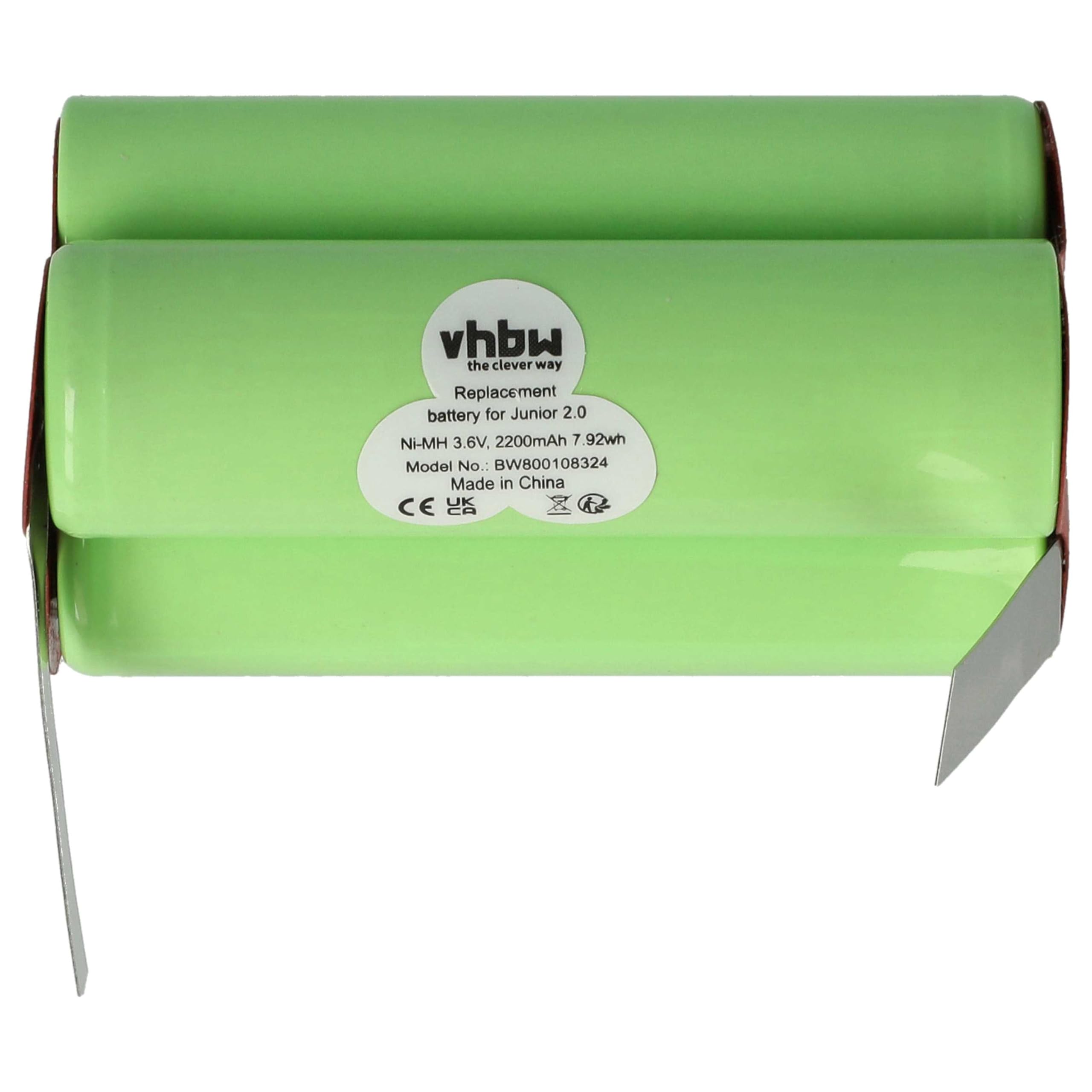 vhbw batteria aspirapolvere Junior 2.0 2000mAh NiMH
