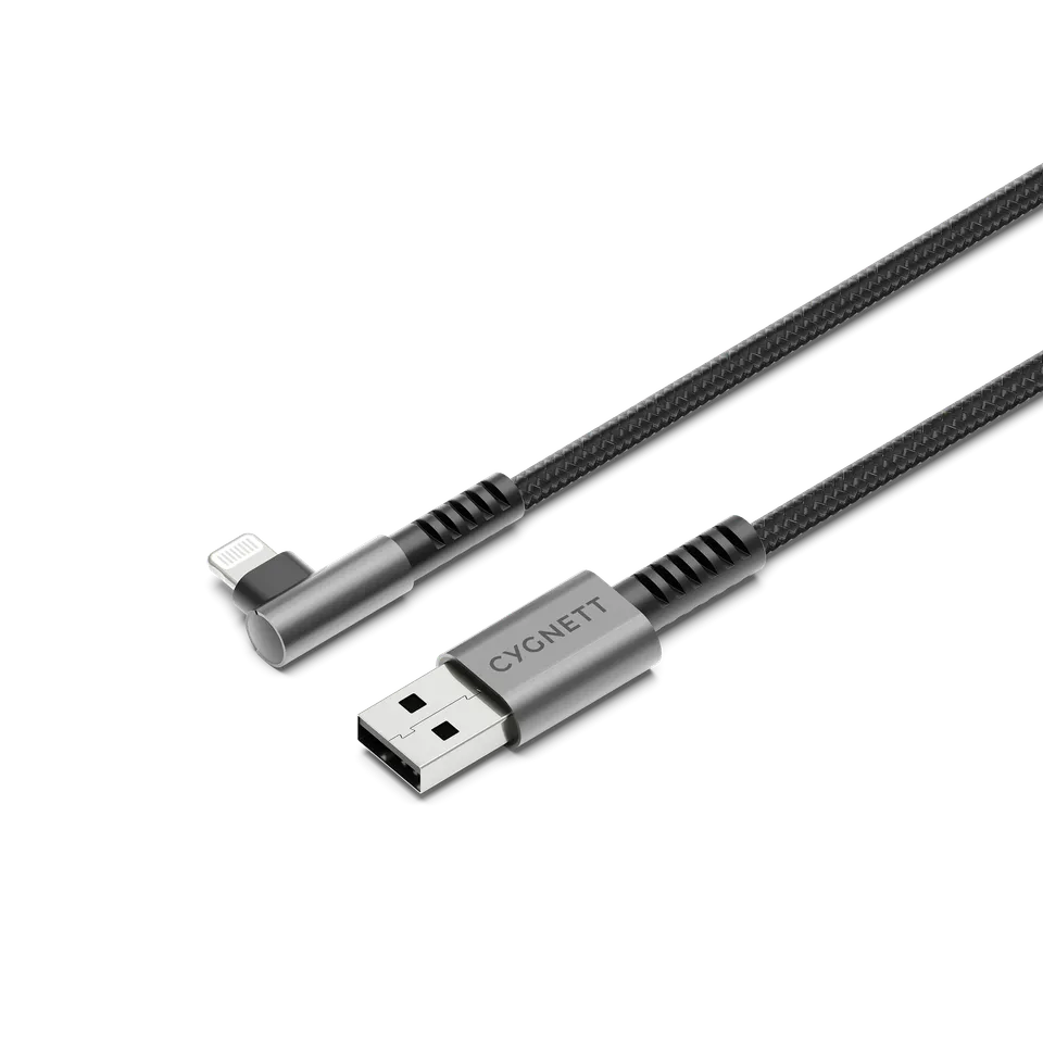 Cygnett Unite Cavo Lightning USB-A 1 m nero 90°
