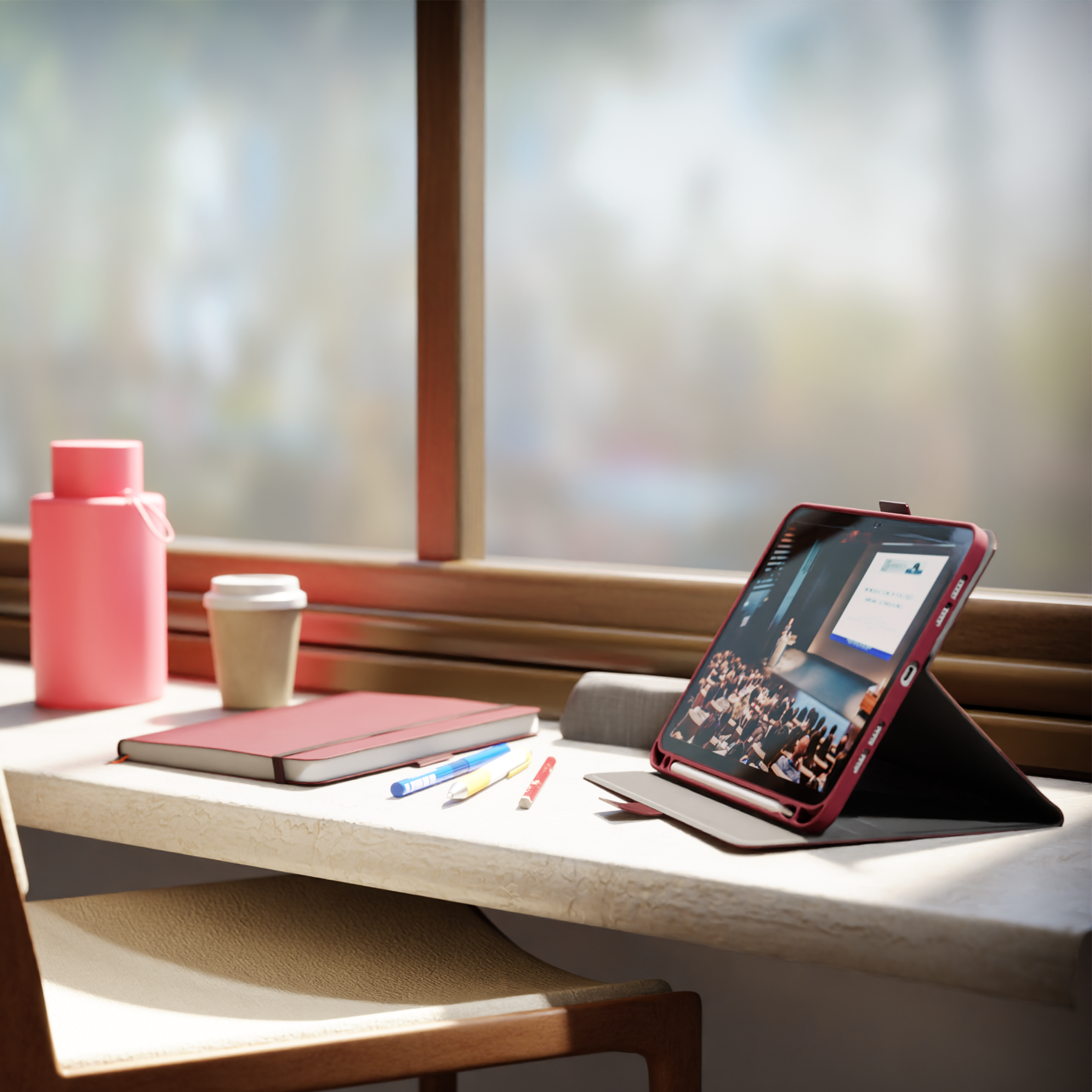 Cygnett TekView Folio cover iPad 11” 10.9” cherry rose