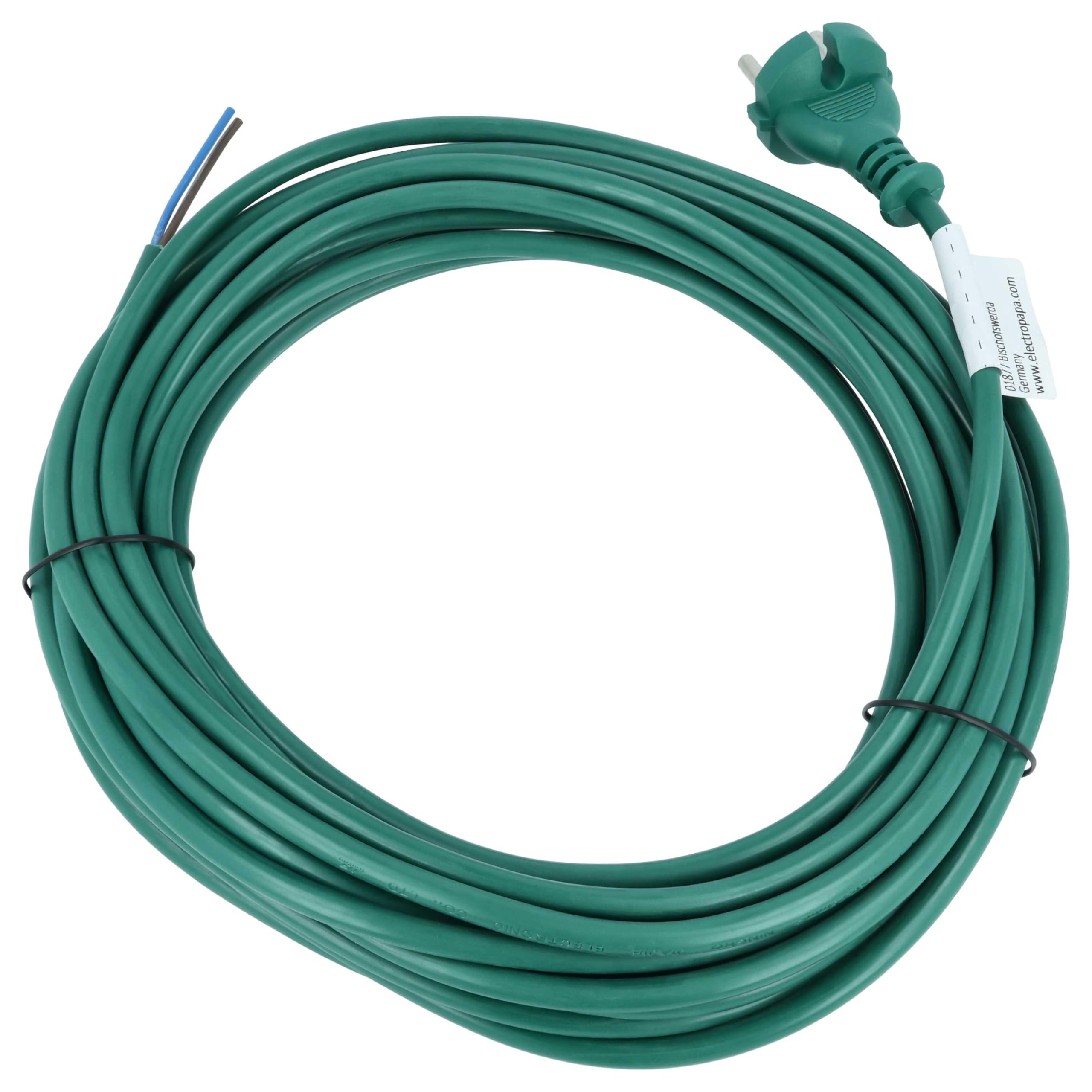 vhbw Cavo Aspirapolvere Vorwerk Folletto 136/140/150 10m Verde