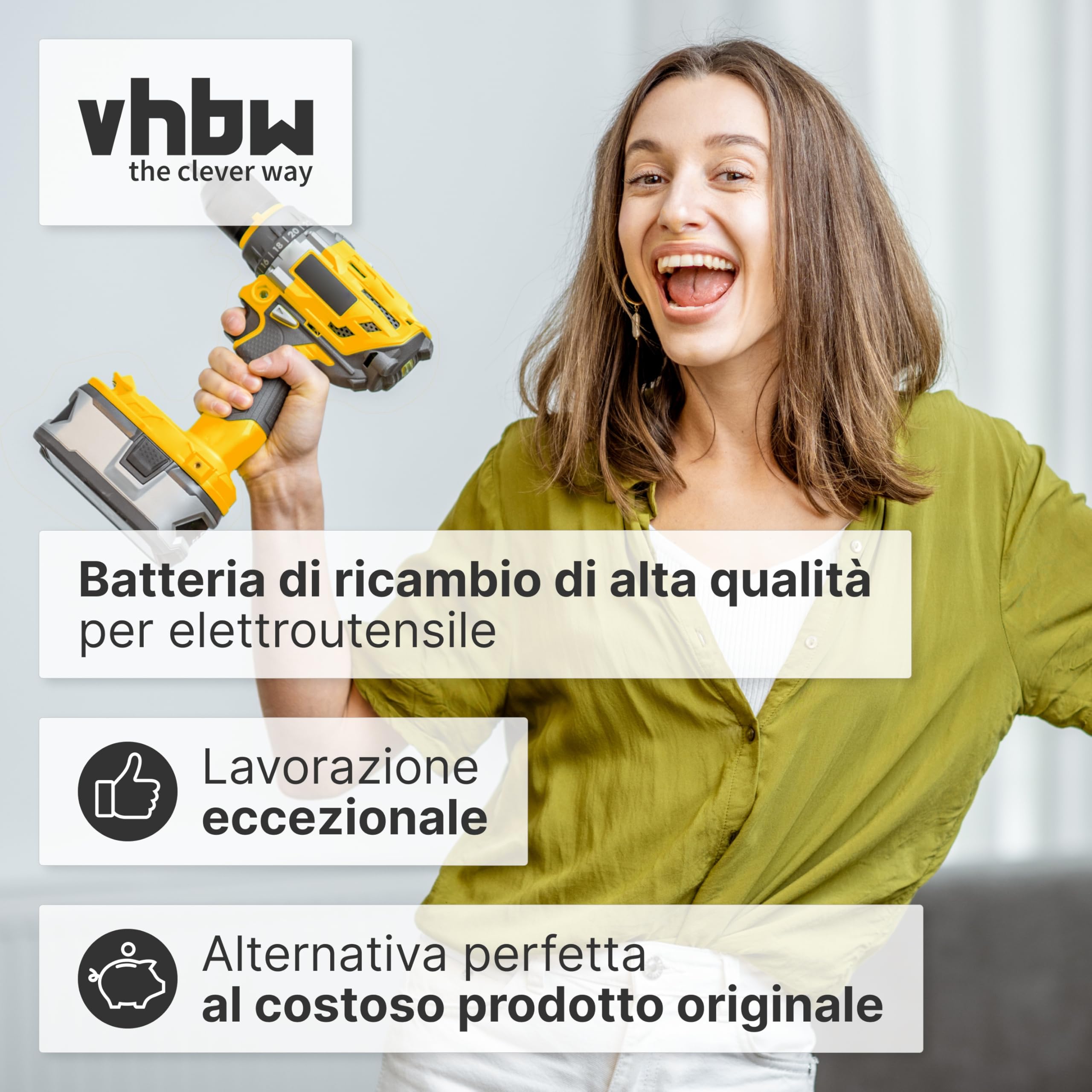 vhbw ASL146 batteria utensile 14,4V 2000mAh Li-Ion