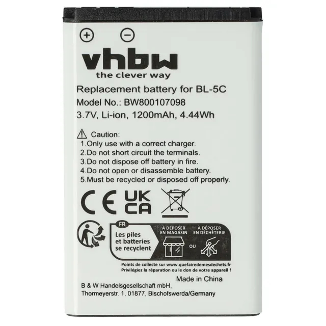 vhbw Batteria Primo 405 telefono 1200 mAh Li-Ion