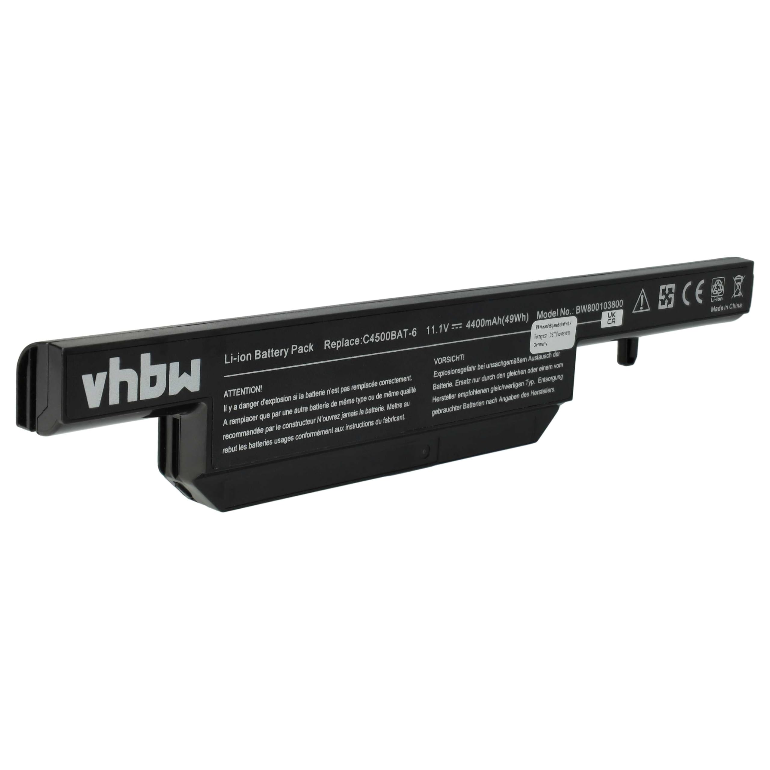 vhbw batteria notebook Terra Mobile 4400mAh 11,1V