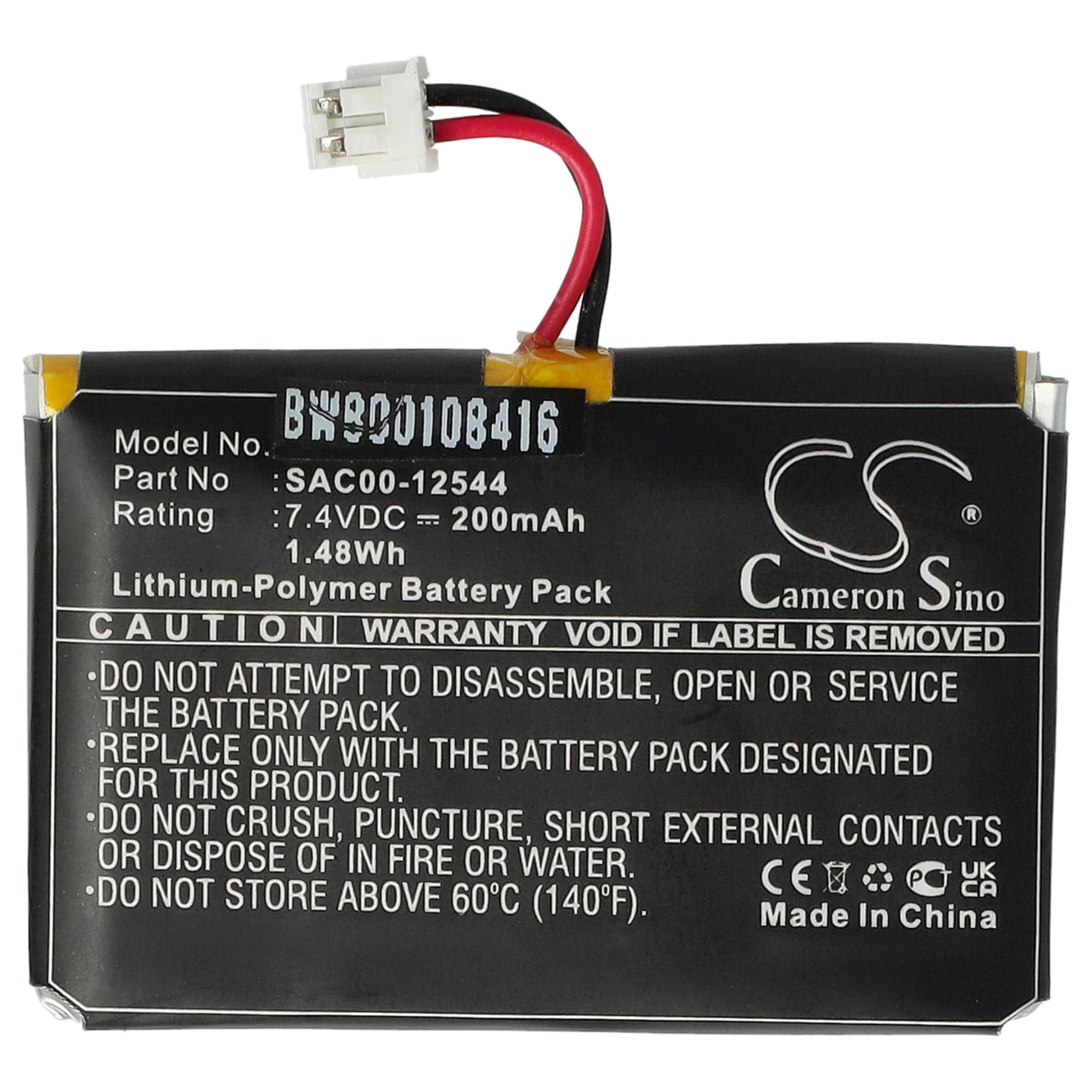 vhbw SAC00-12544 batteria collare cani 200 mAh Li-Poly