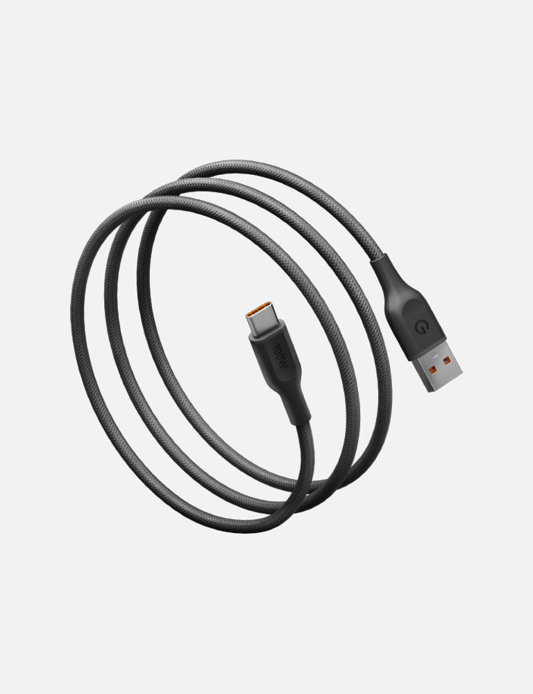 Energea Flow Core cavo USB-A USB-C 100W Gunmetal