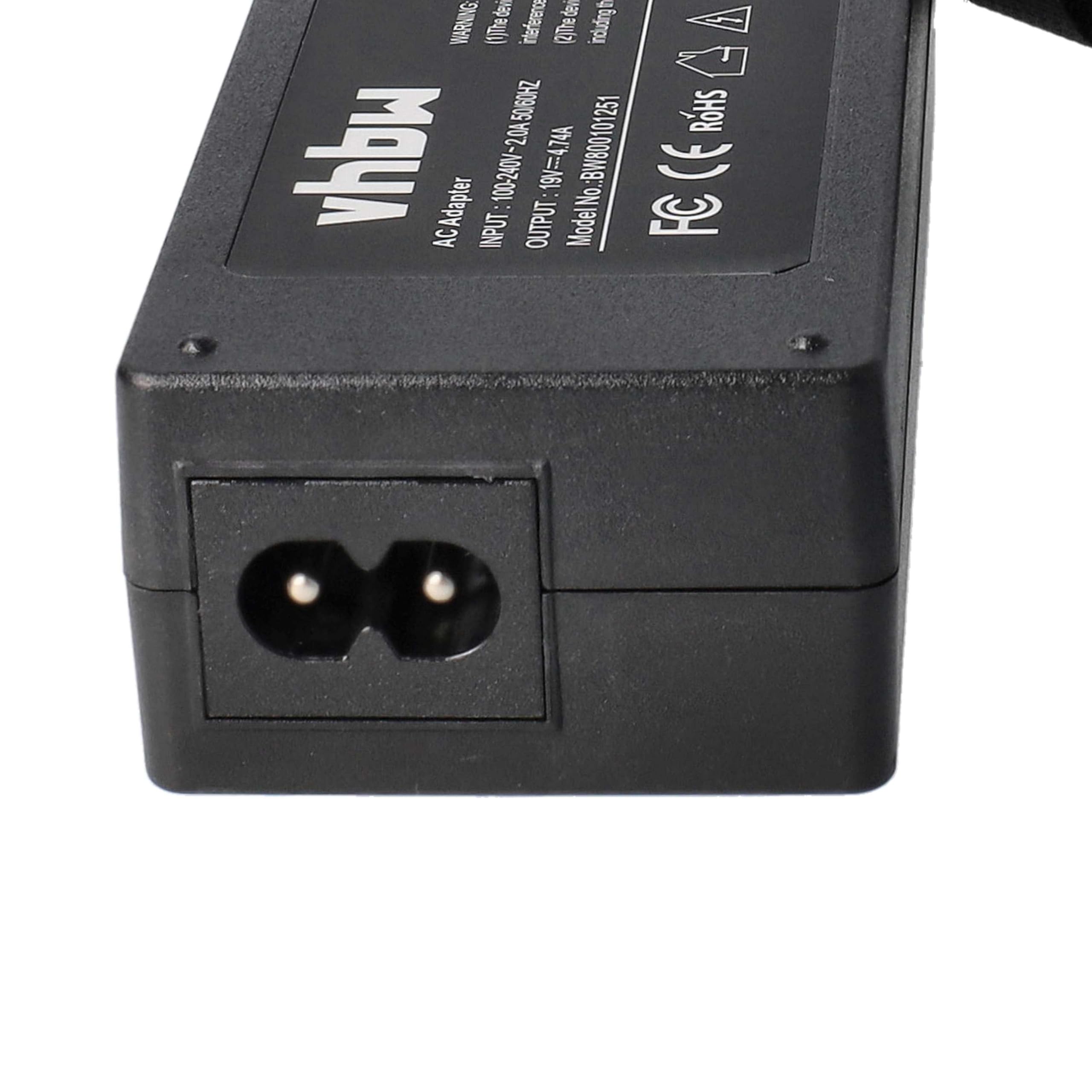 vhbw Alimentatore notebook per HP ProBook 90W 19V nero
