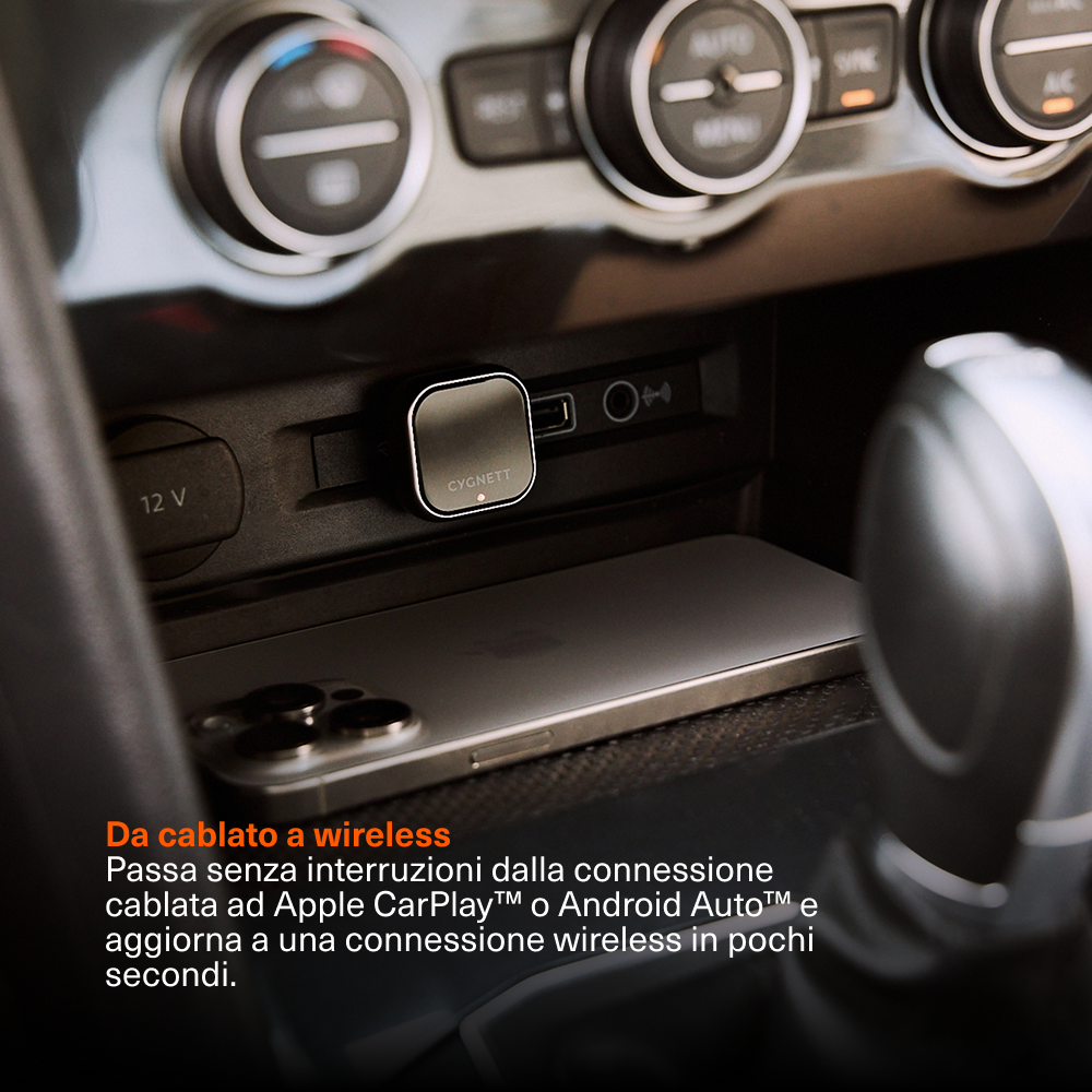 Cygnett DriveSync adattatore CarPlay Android Auto wireless