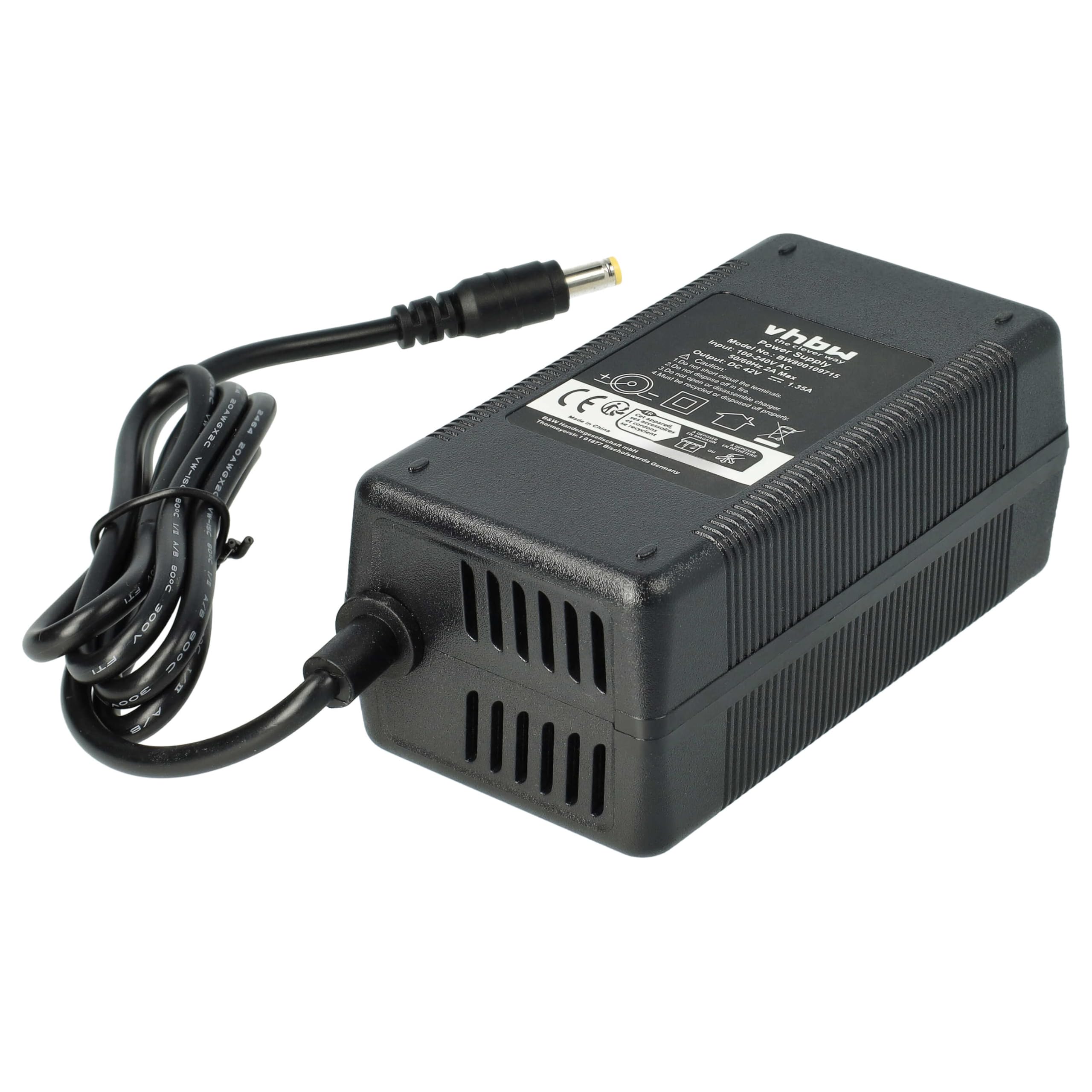 vhbw Caricabatterie per Bosch 1100 Connect Ebike 36V 60W