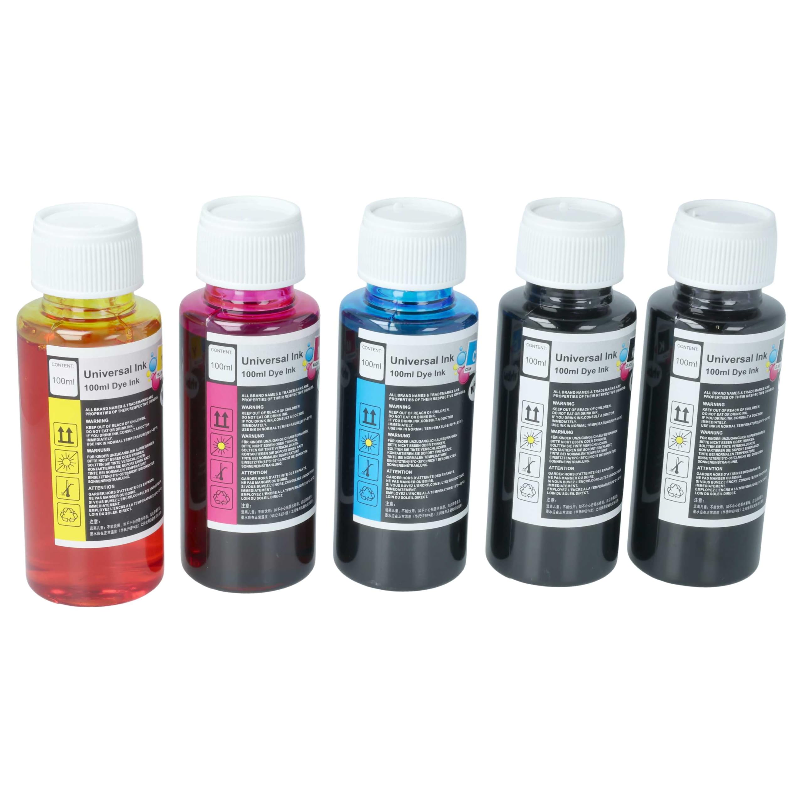 vhbw Inchiostro Canon Pixma G1501 Stampante 5x100ml Dye