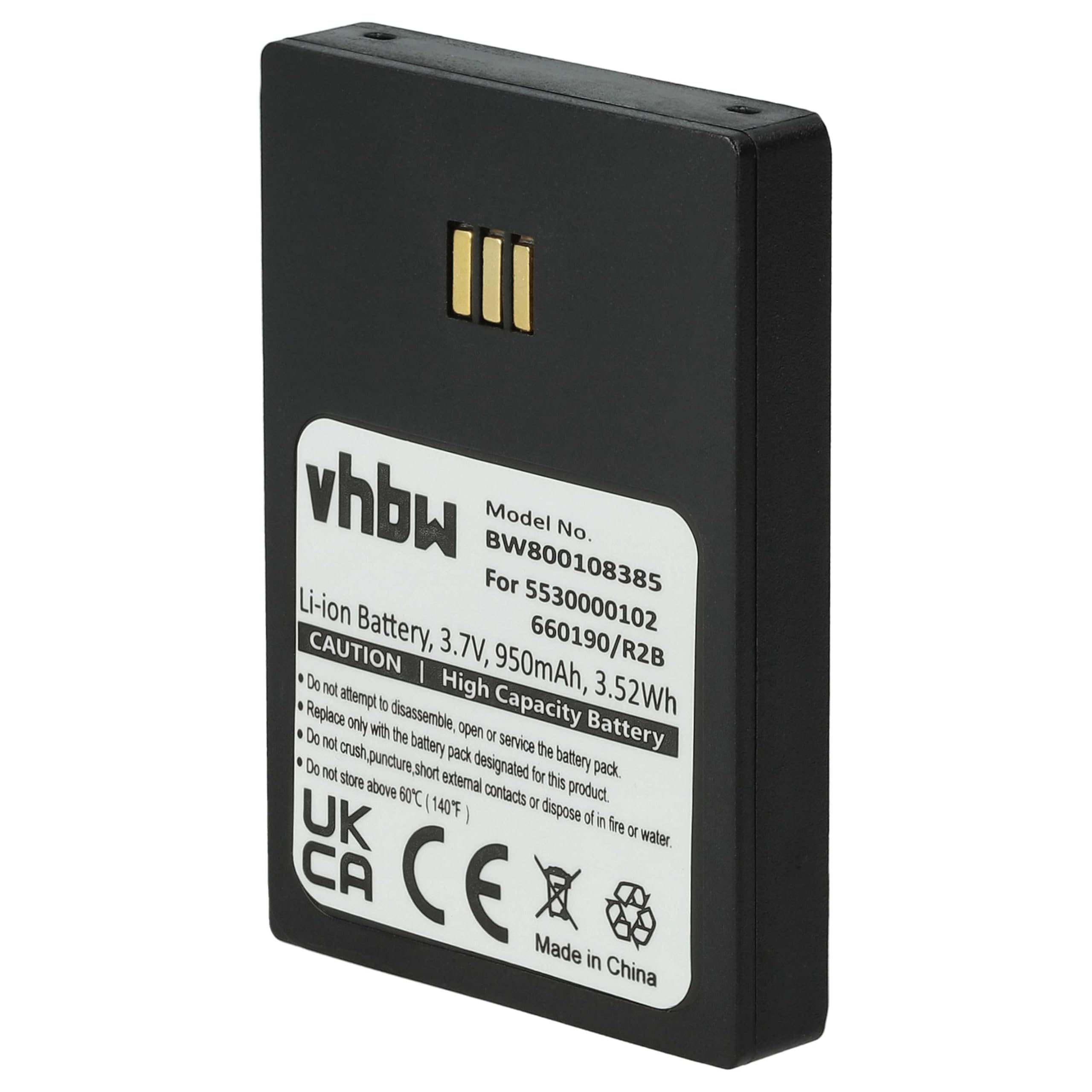 vhbw 9D62 batteria cordless telefono 950mAh Li-Ion