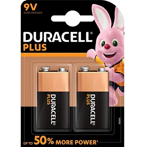 Duracell Plus MN1604 pile alcaline 9V 2 pezzi