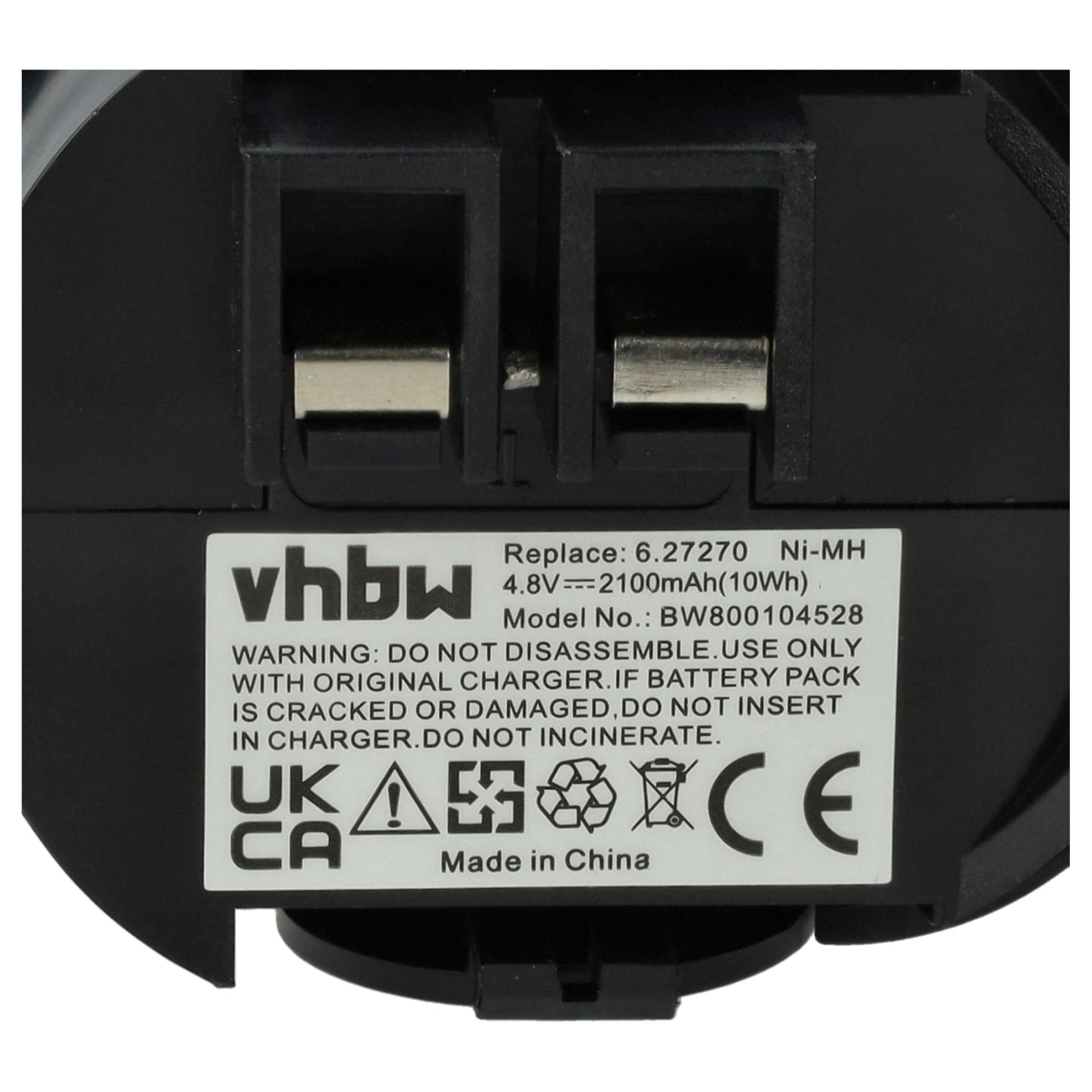 vhbw Batterie Utensile 4,8V 2100mAh per Metabo 2 Pezzi NiMH