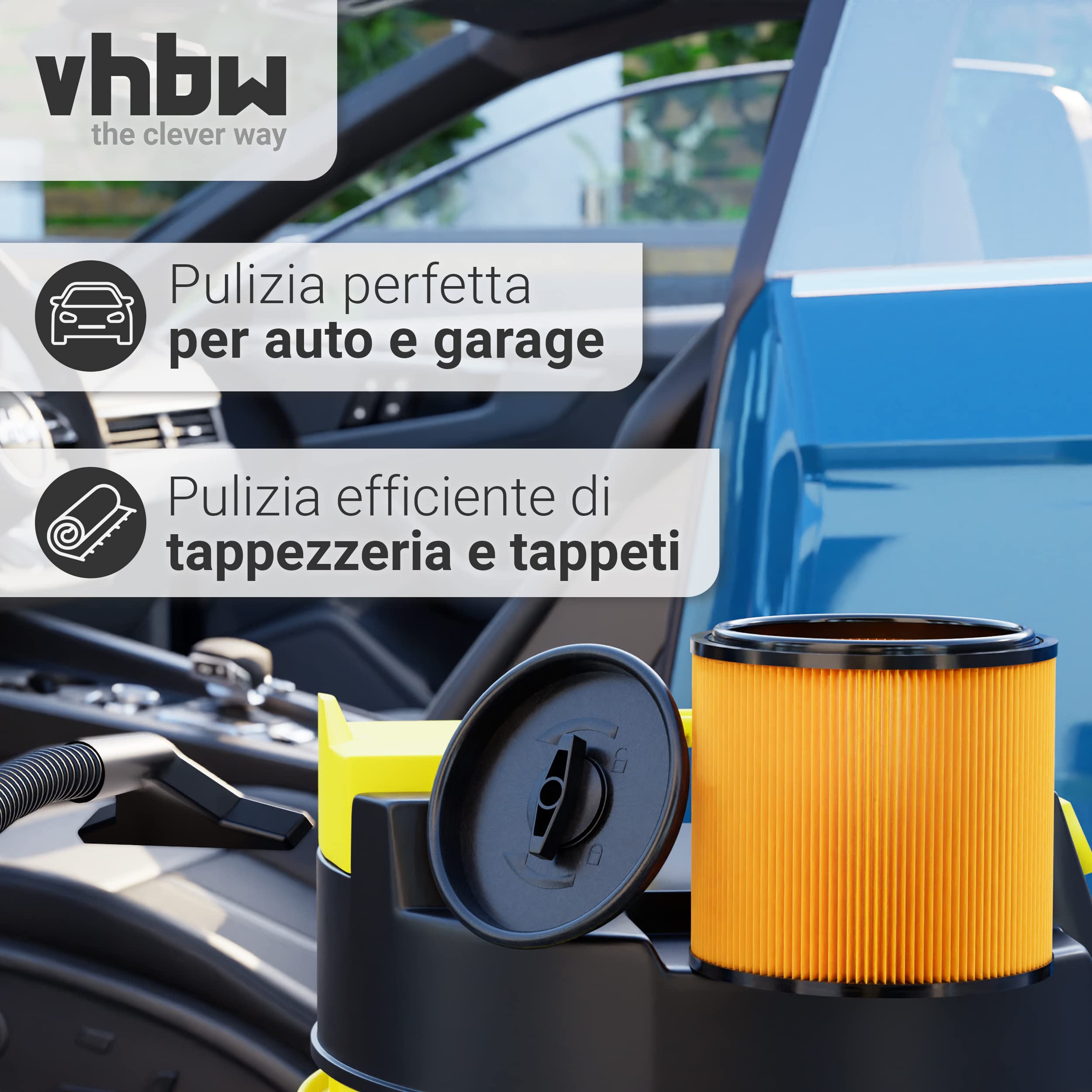 vhbw PNTS 1500 A1 filtro pieghettato aspiratore a secco