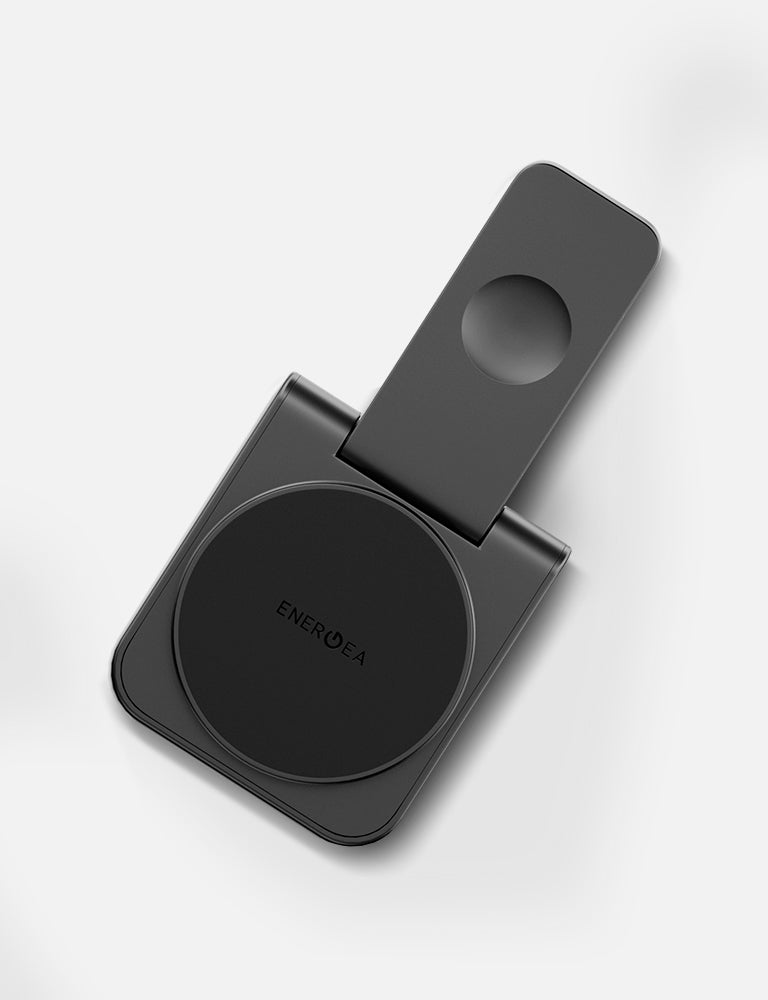 Energea MagDuo caricatore wireless 2 in 1 Gunmetal Qi2