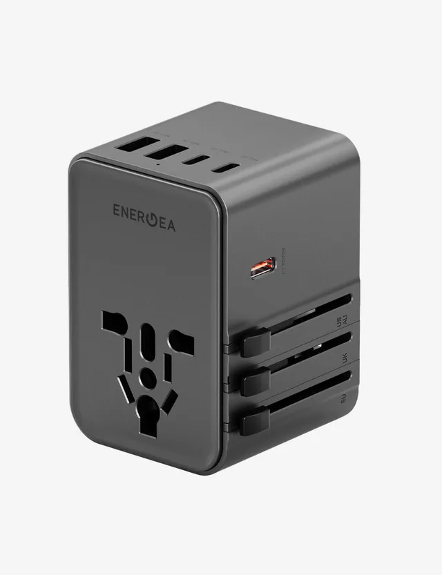 Energea TravelWorld Adapter GaN70 adattatore viaggio 70W Gunmetal