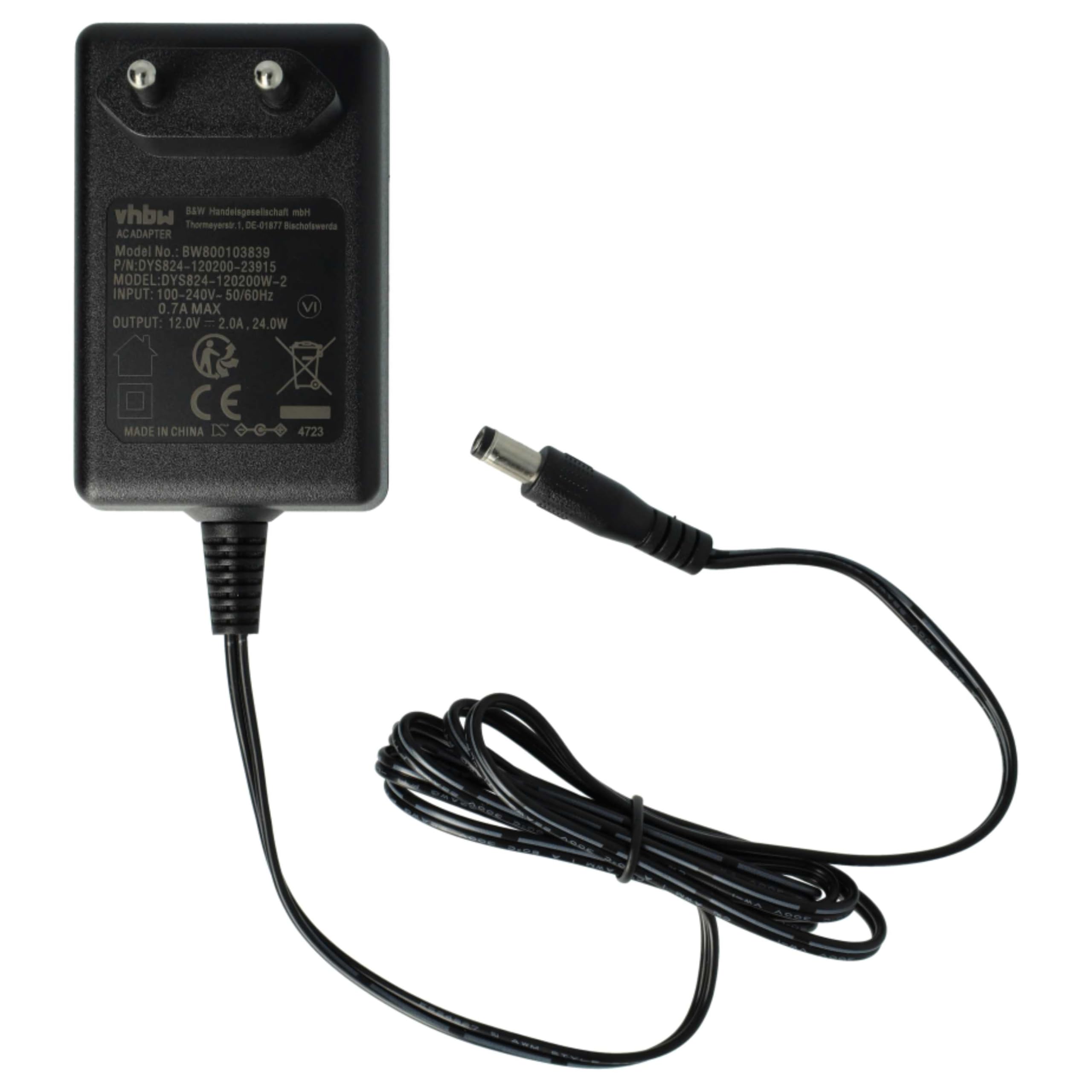 vhbw alimentatore Yamaha PSR-320 tastiera 12V 2A
