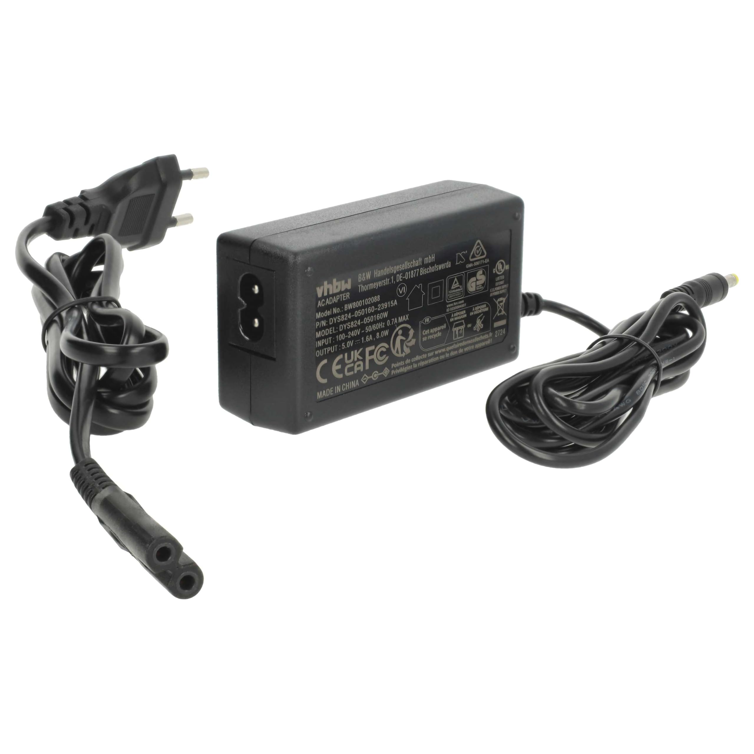 vhbw Alimentatore Videocamera Panasonic HDC-TM55 5V 2 m