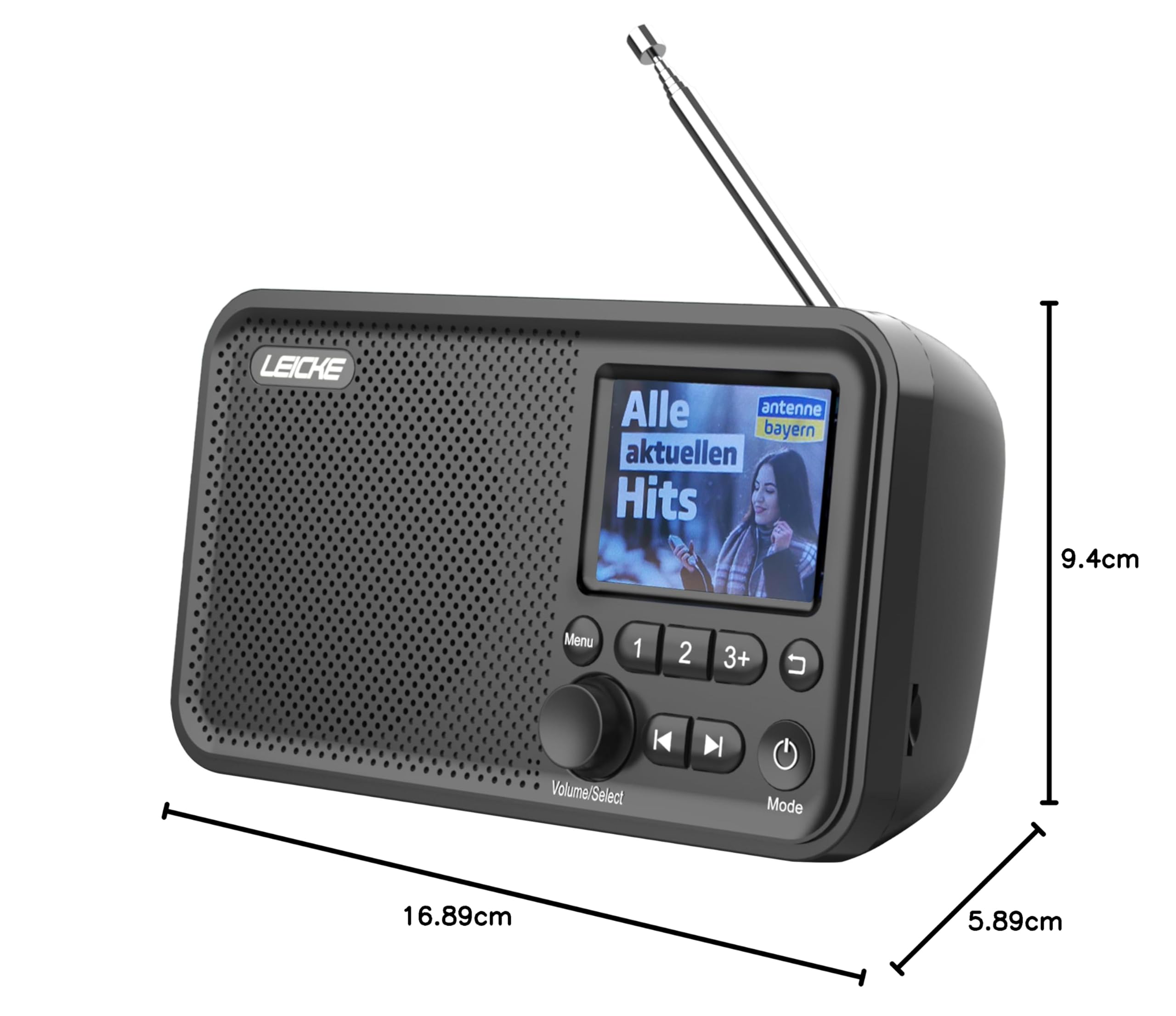 Leicke Radio DAB+ FM Bluetooth Portatile 2000 mAh Display